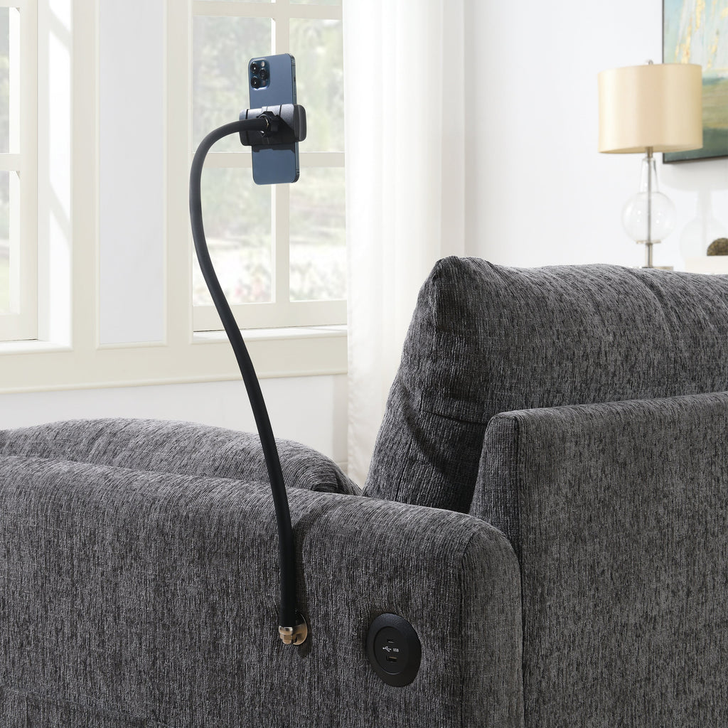 96.5'' Chenille Sectional Sofa with Storage Ottoman and Pockets,Adjustable Phone Holder,Wide Seat,4 Seat L Shaped Couch Set,Comfy Sofa with USB Charger for Living Room,Apartment,3 Colors