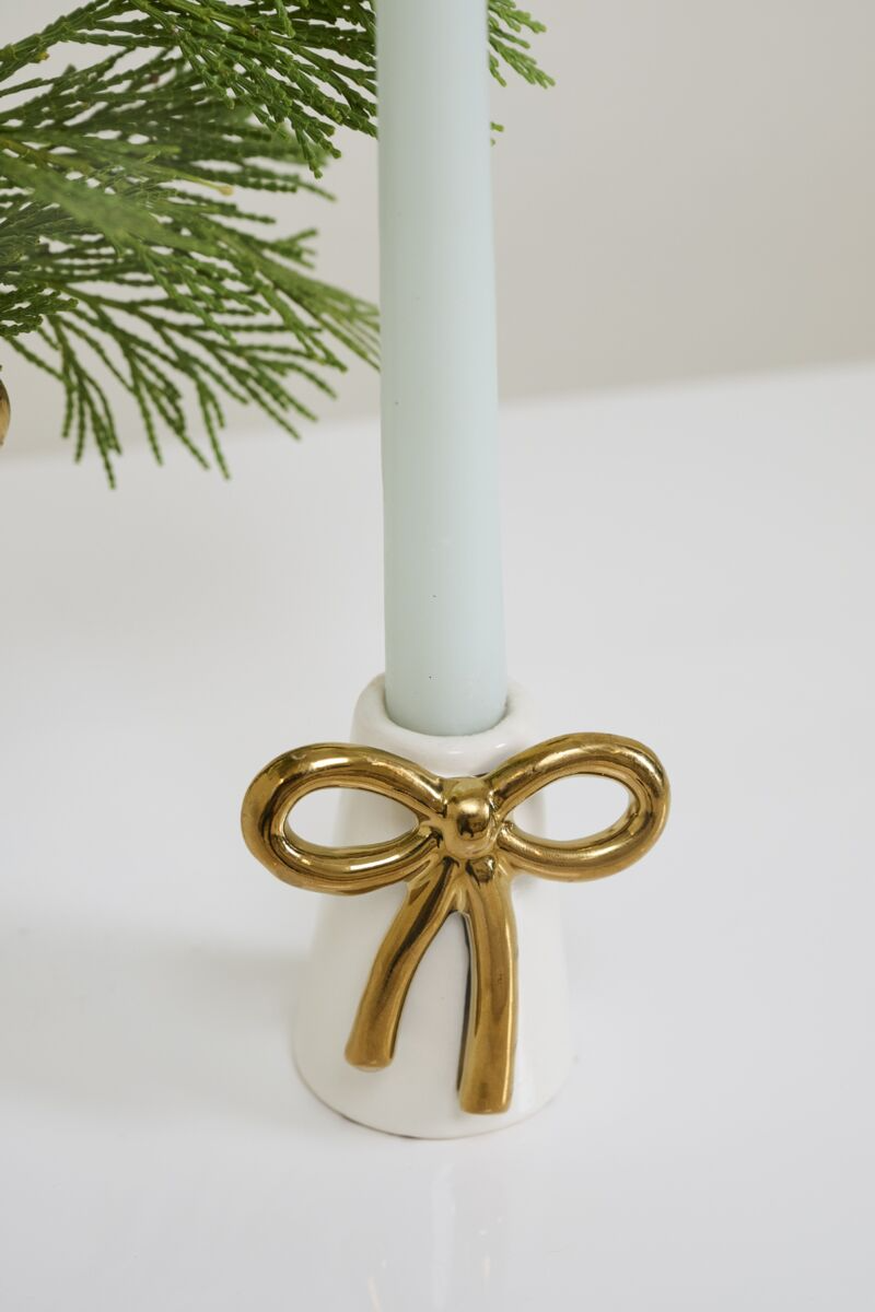 Bowtie Sculptural Candleholders — Set of 4