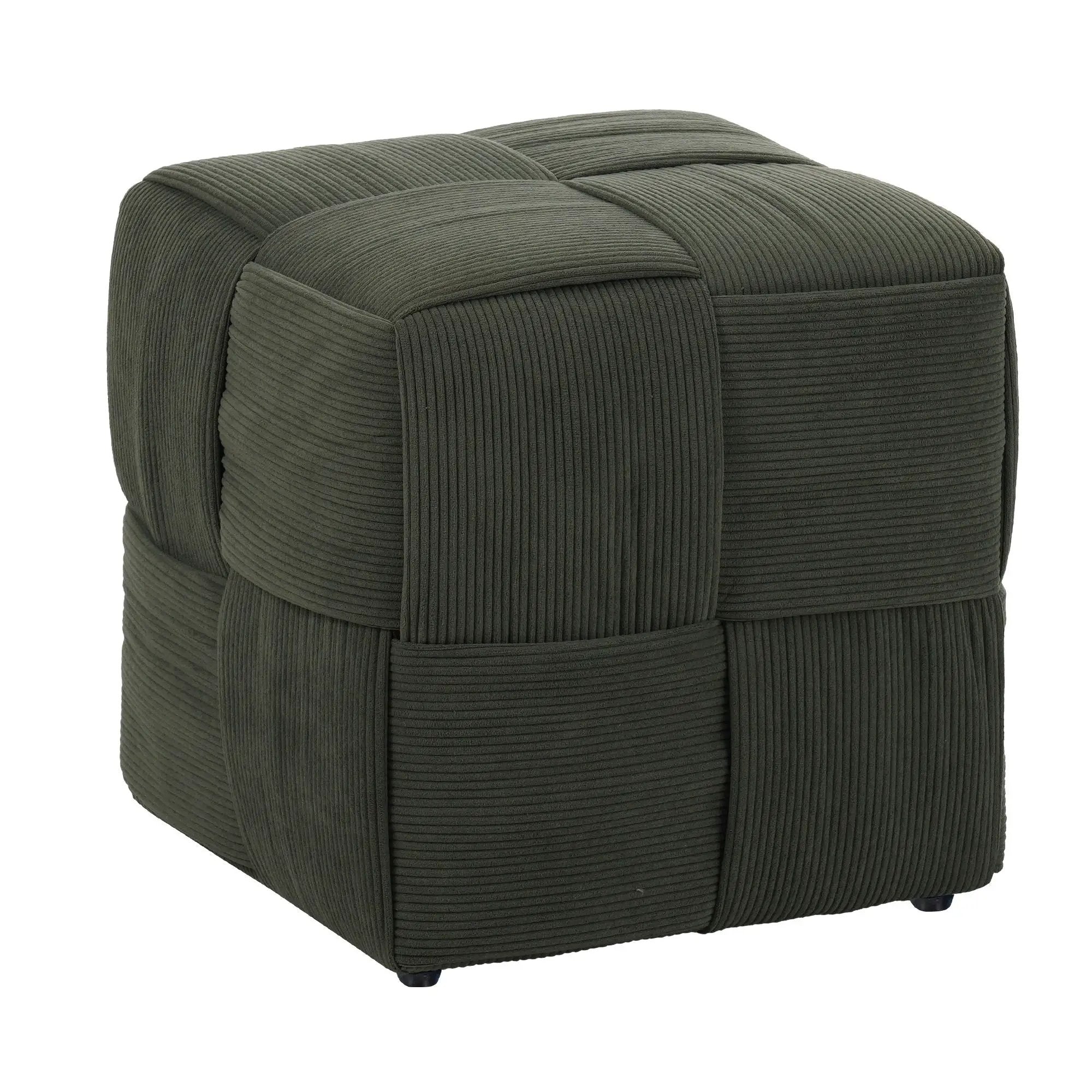 Modern Ottoman Foot Rest With Woven Design