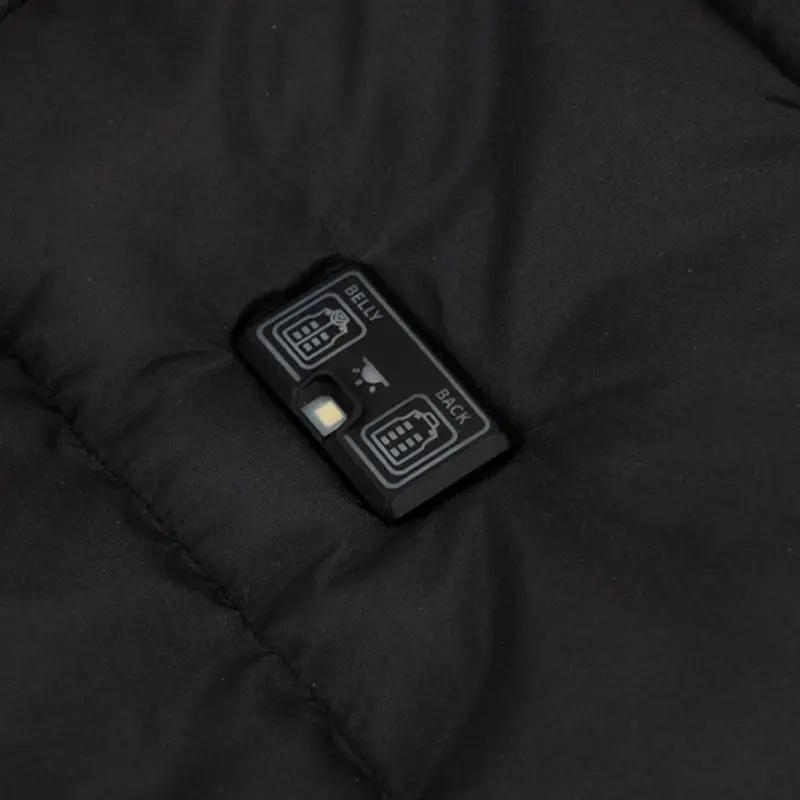 LITEGUEST USB heated vest with LED light, black outdoor safety gear
