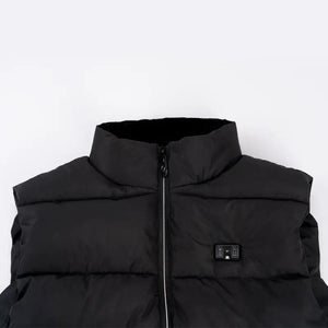 LITEGUEST USB Heated Vest with LED Light, black puffer vest