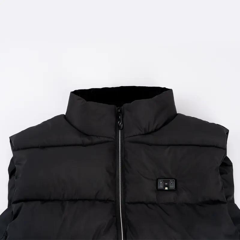 LITEGUEST USB Heated Vest with LED Light, black puffer vest
