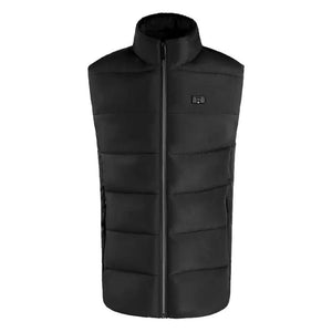 LITEGUEST USB Heated Vest with LED Light, black quilted vest by SmartTherm OutdoorLiteGear Inc.