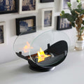 24.5 cm High Portable Tabletop Fireplace | Ventless Bio-Ethanol Fire Pit for Indoor & Outdoor Use | Elegant Decorative Flame