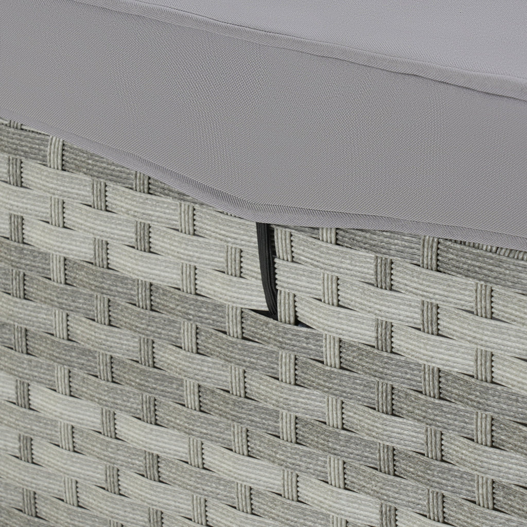 OUTDOOR  SOFA  PE RATTAN FURNITURE  DECK CHAIR GRAY RATTAN