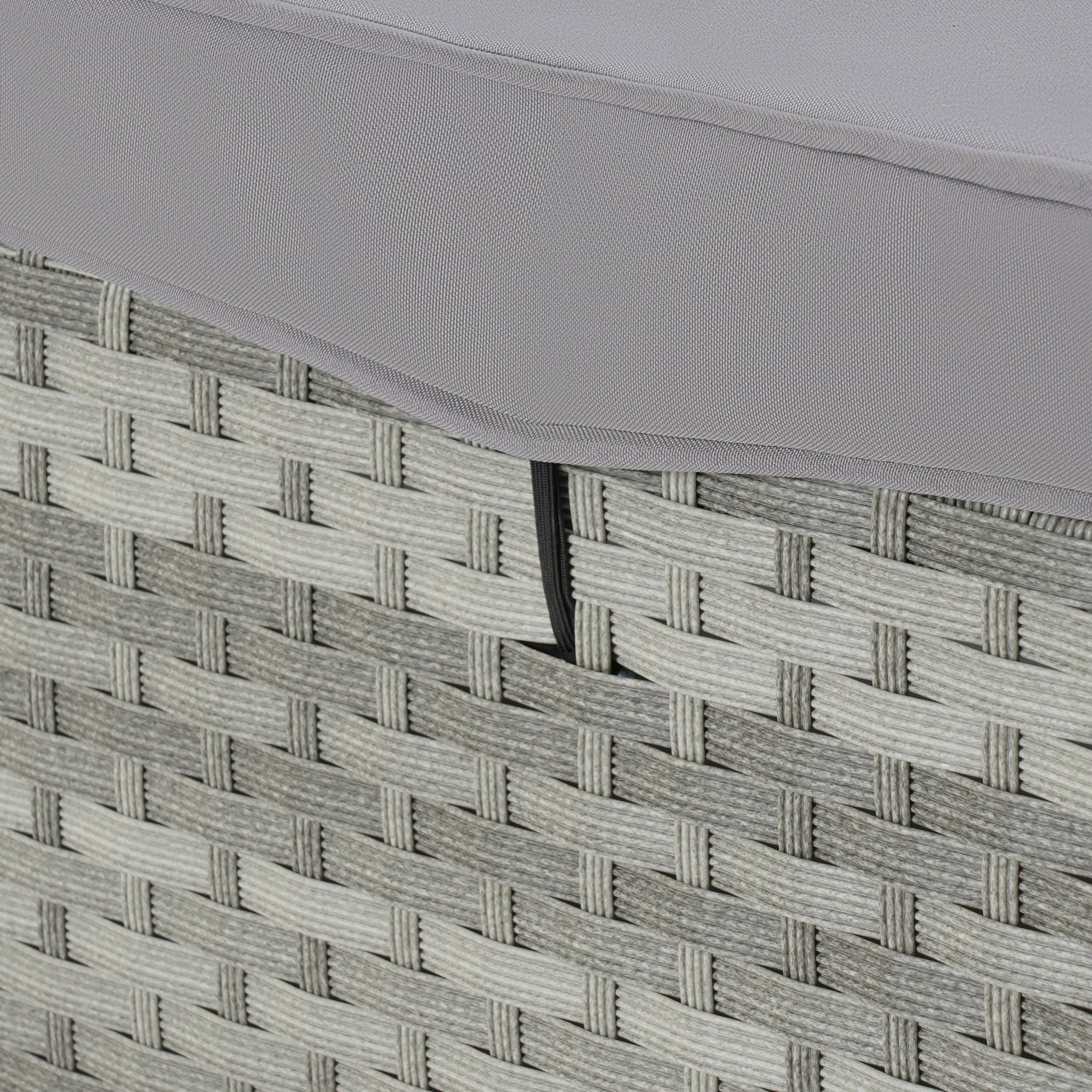 OUTDOOR  SOFA  PE RATTAN FURNITURE  DECK CHAIR GRAY RATTAN