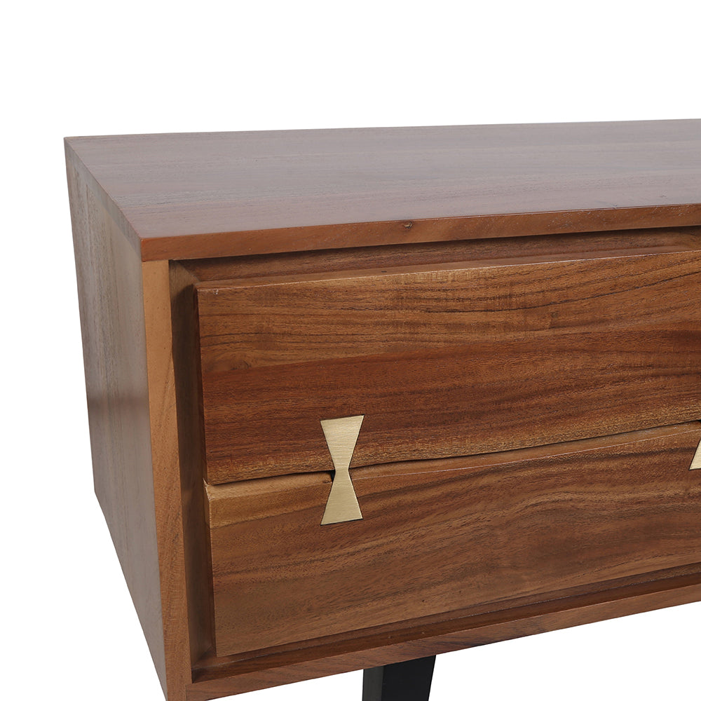 58x14x17.5' Asther Acacia Wood TV Cabinet