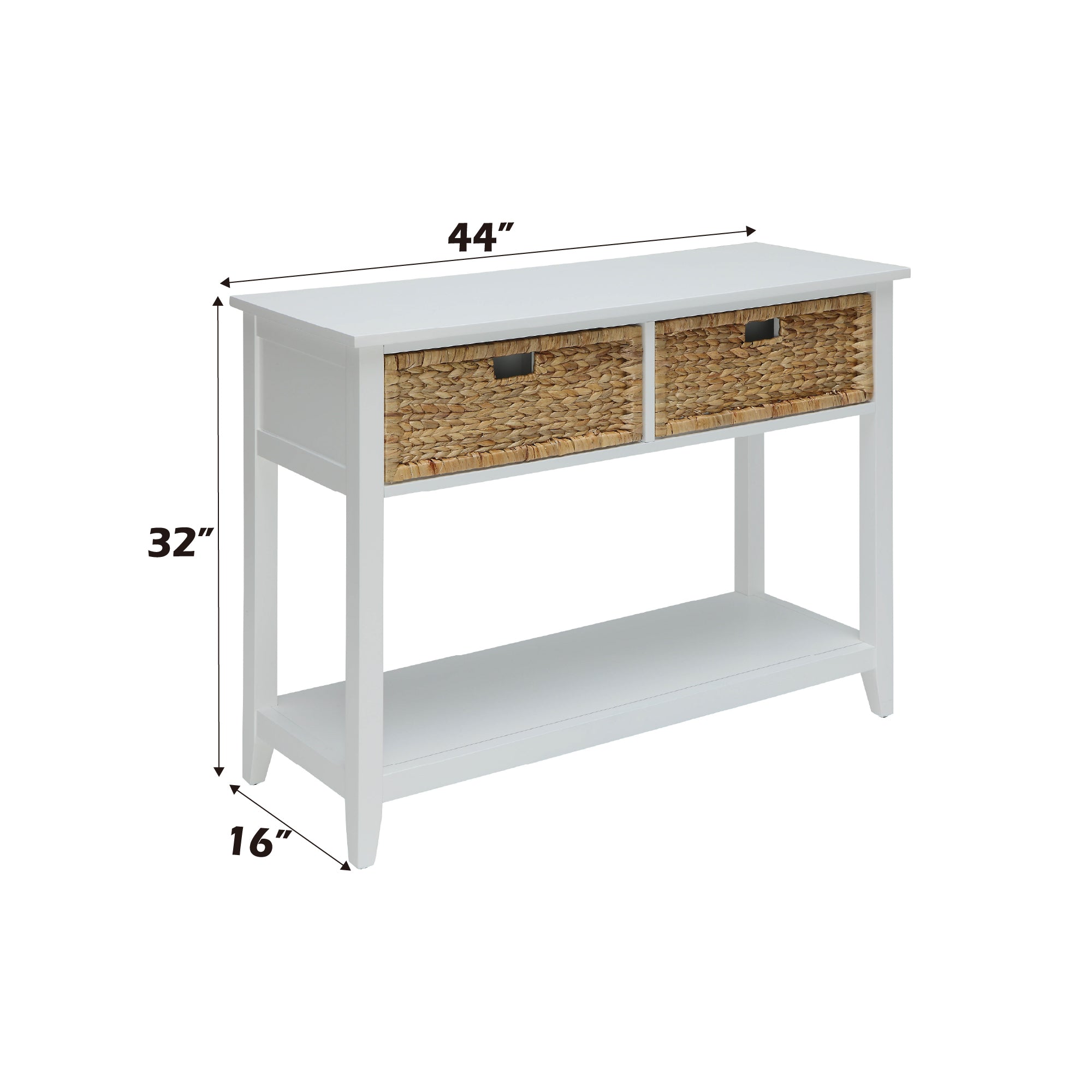 Flavius White Finish Console Table