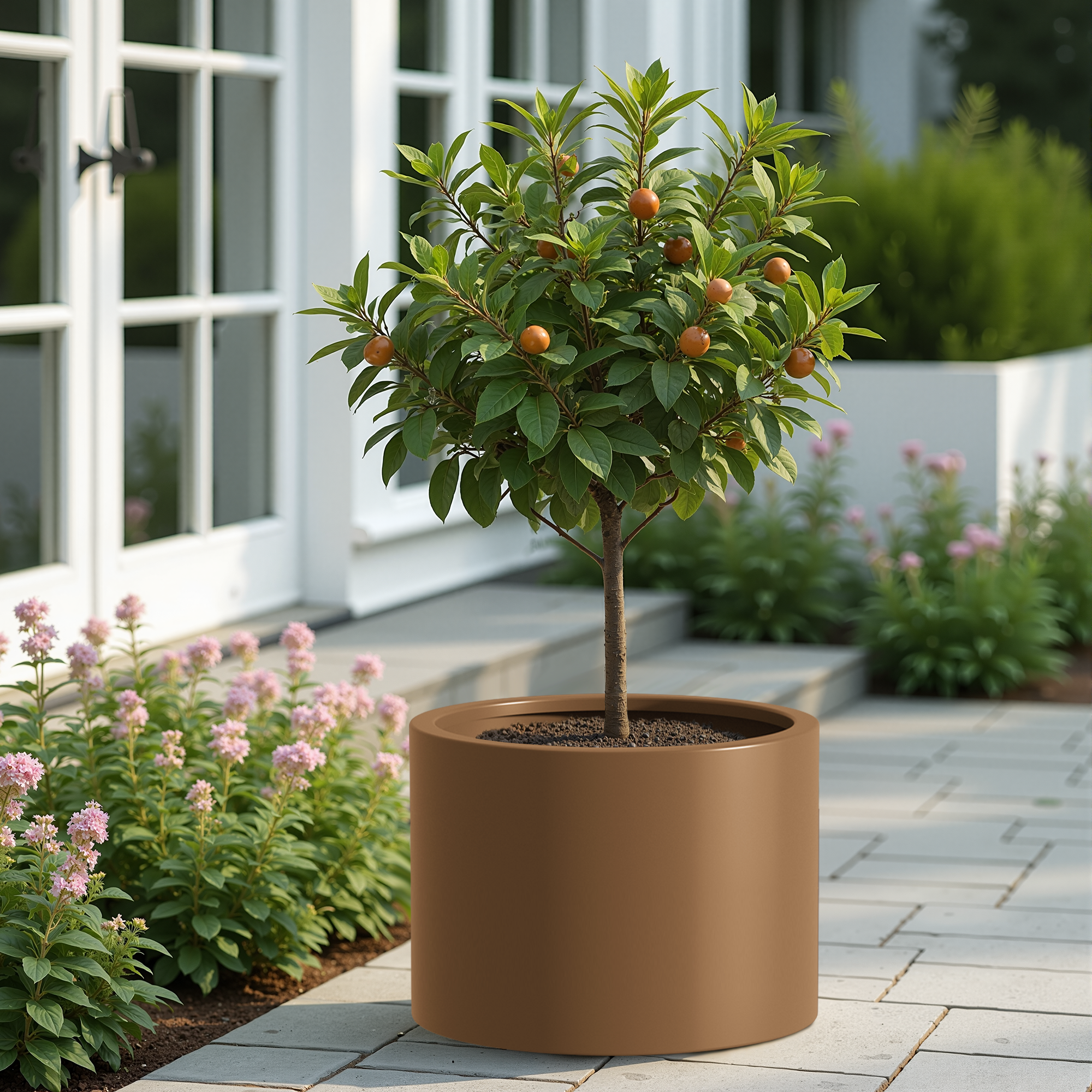 Heavy Duty Corten Steel Round Raised Garden Bed Kit – 15.5' Dia. x 20' H. – Pre-Rusted Metal Planter Box for Vegetables, Flowers, Herbs – Brown – Ideal for Outdoor Gardening