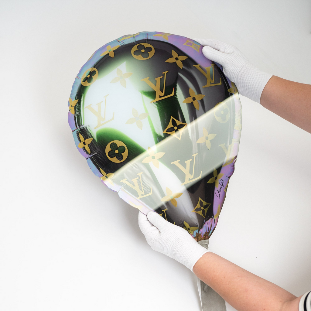 Designer-Inspired Luxe Acrylic Balloon Wall Art with Ribbon