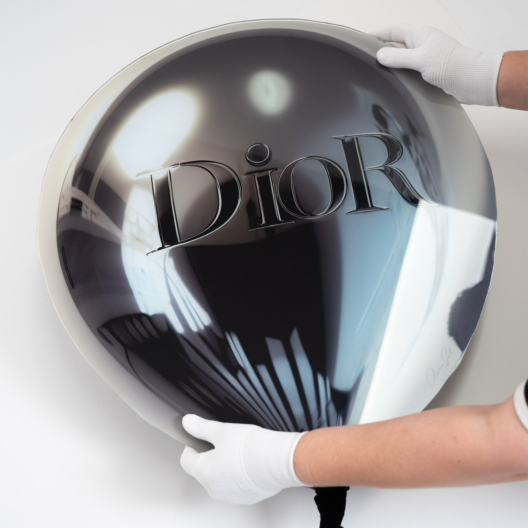 Designer-Inspired Luxe Acrylic Balloon Wall Art with Ribbon