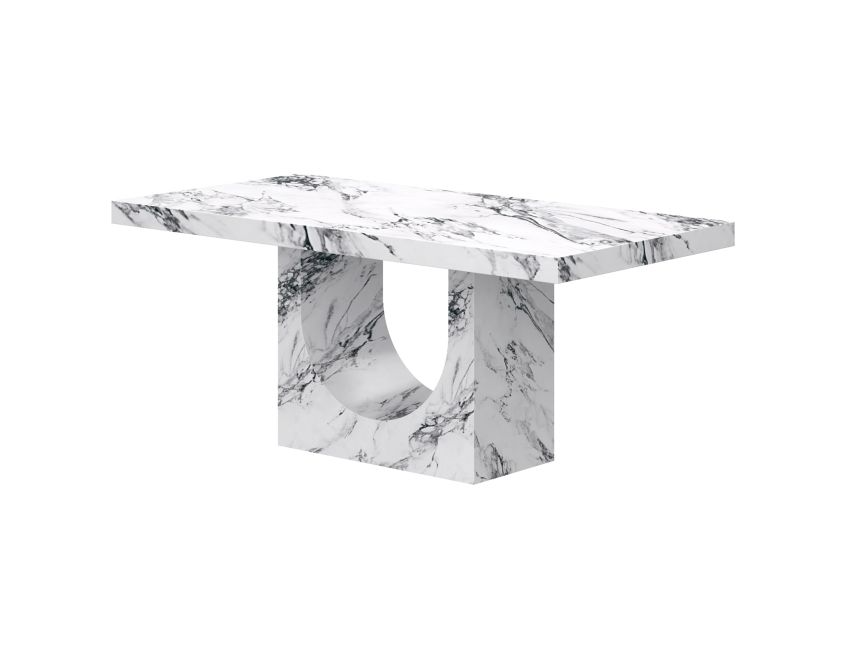Milano Rectangular Dining Table in Bulgari White