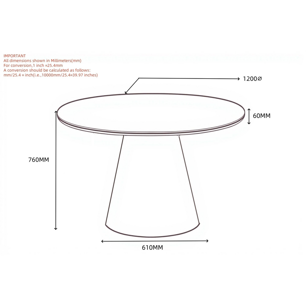 Classic Round Dining Table in White