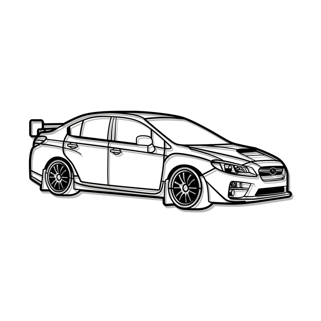 2017 Impreza WRX STI Perspective Metal Car Wall Art - MT1289
