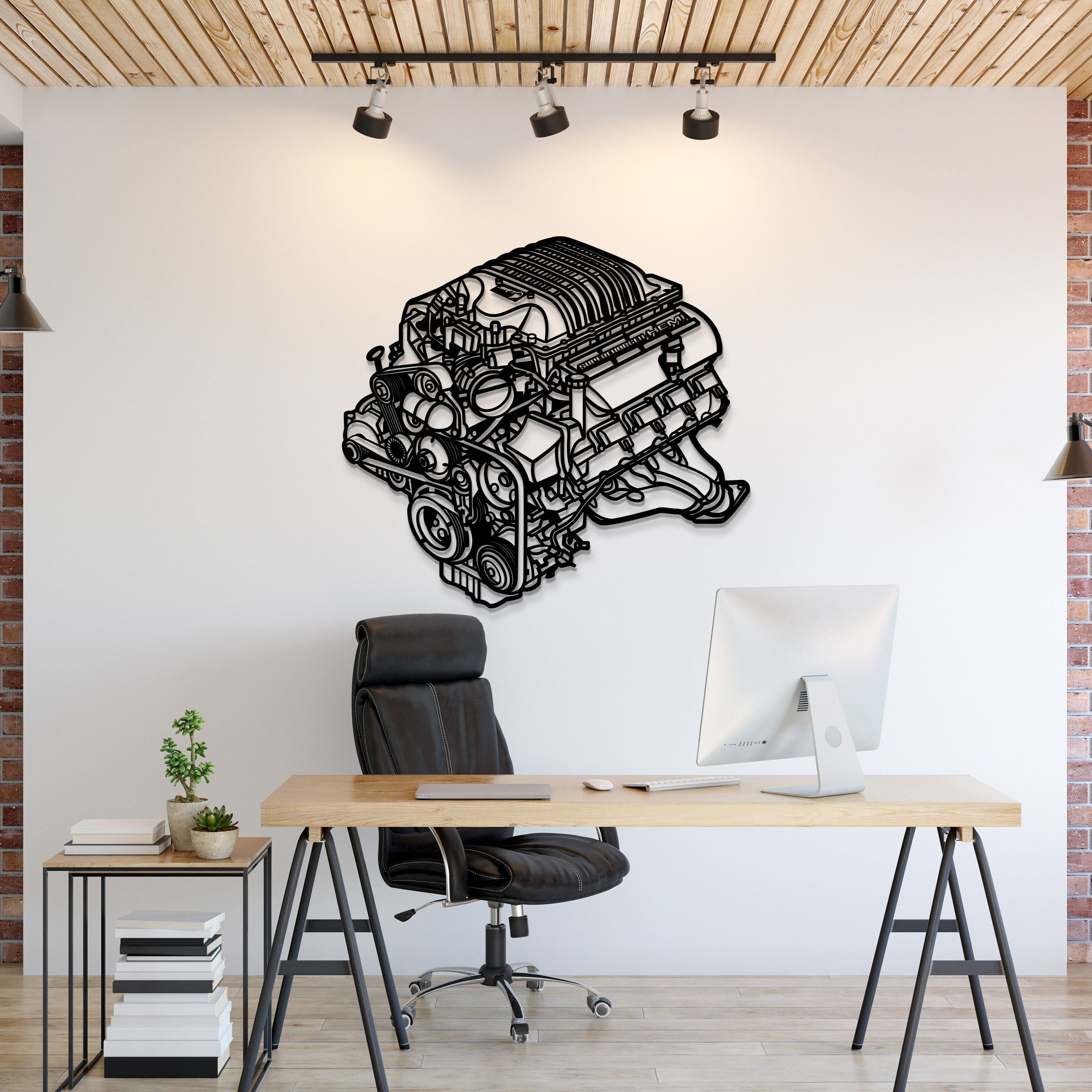 2018 Challenger HEMI Metal Engine Block Wall Art - MTEB-0002