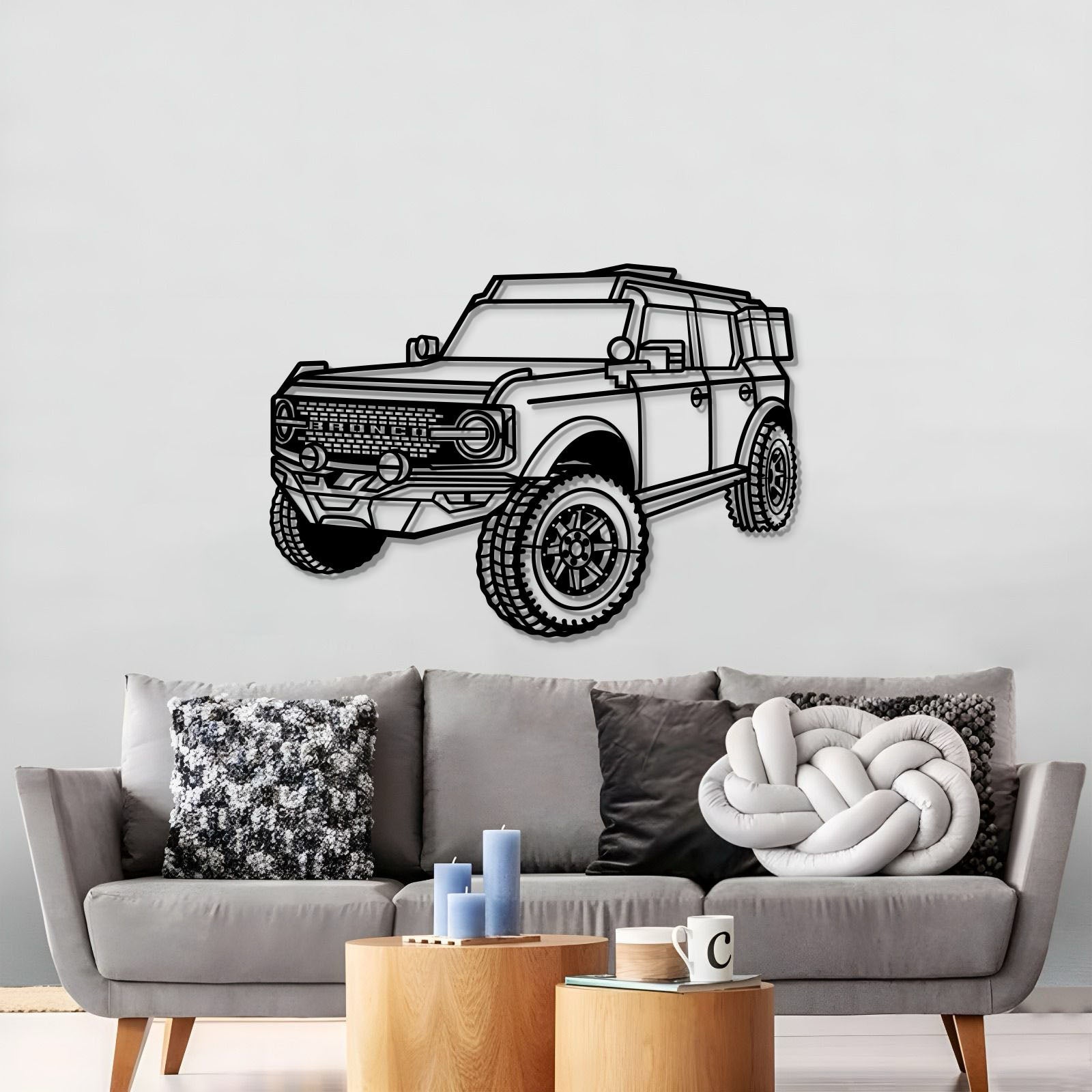 2021 Bronco Perspective Metal Car Wall Art  - MT1161