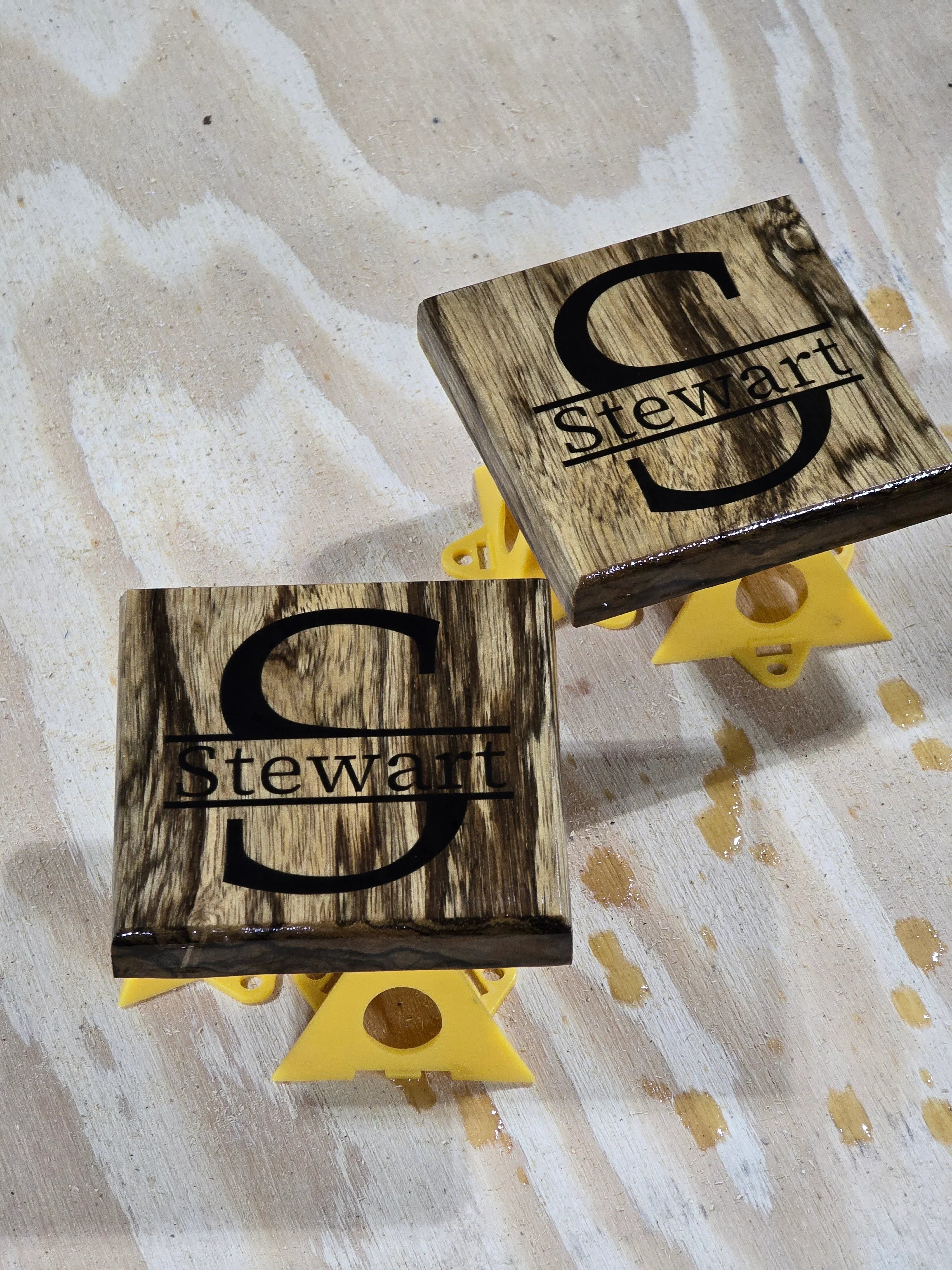 Customized coaster set.