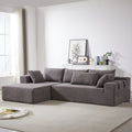 Modern Chenille Upholstered Sectional Sofa Couch Set,Modular 108' L Shaped Sectional Living Room Sofa Set With 6 Pillows,Free Combination Sofa Couch for Living Room,Bedroom(Left Chaise)