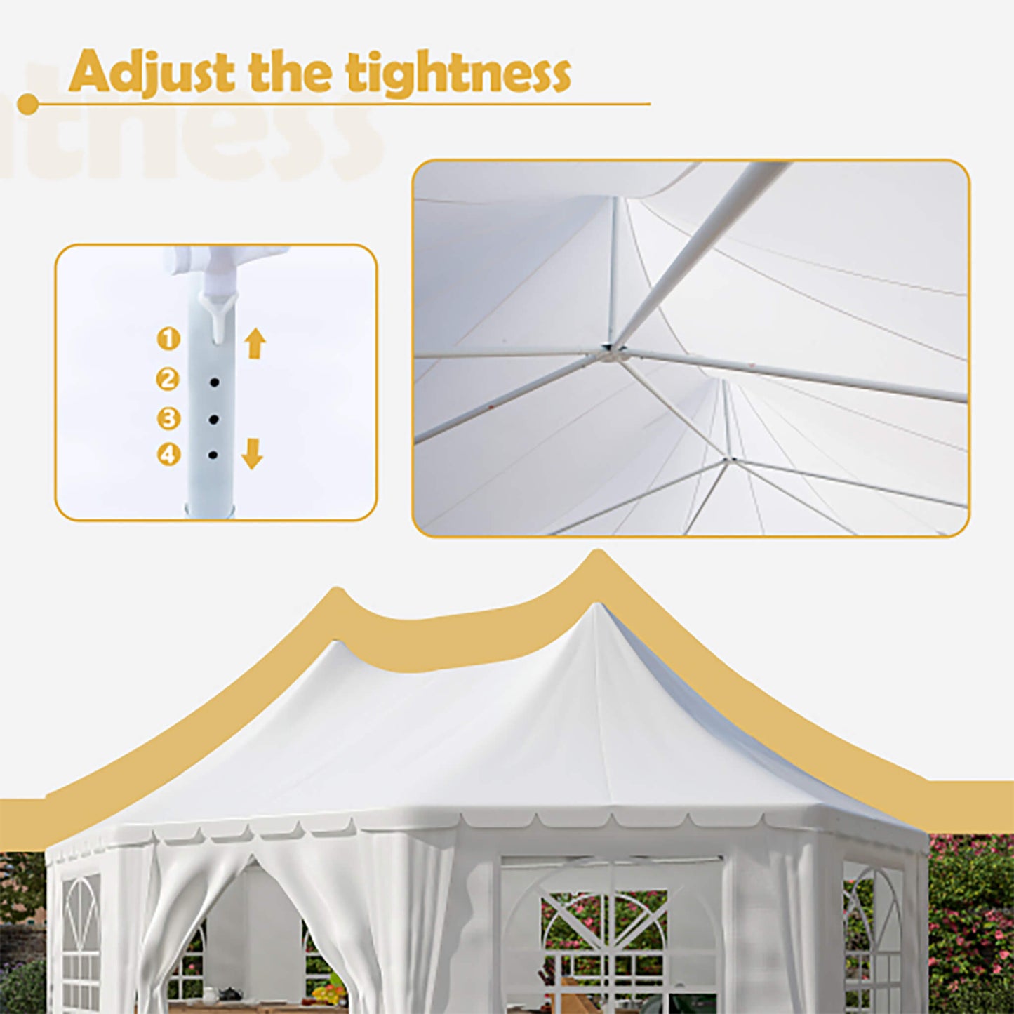 [20X15FT] Extra Large Heavy-Duty Outdoor Waterproof Party, Wedding Tent With Steel Frame (SAK07645)