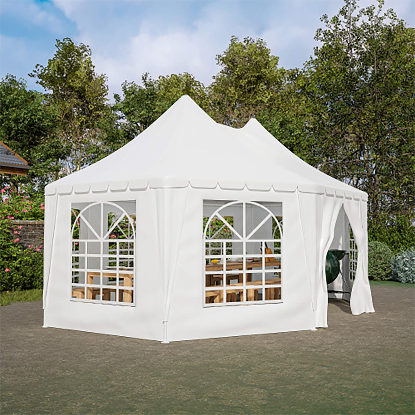 [20X15FT] Extra Large Heavy-Duty Outdoor Waterproof Party, Wedding Tent With Steel Frame (SAK07645)