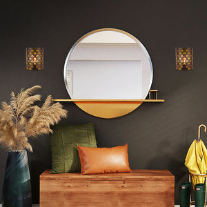 8''H Metal Rustic Wall Mount Lamp by JHY DESIGN; two battery-operated flabellum lamps with a 6-hour timer