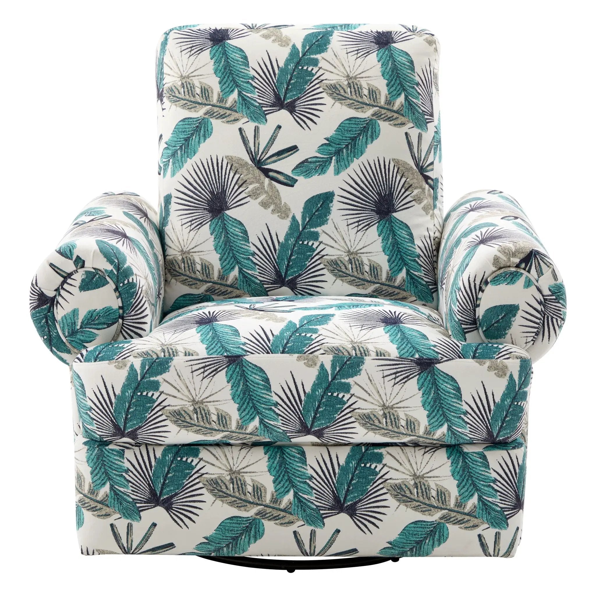 Manual Swivel Recliner Rocker Chair With Adjustable Backrest