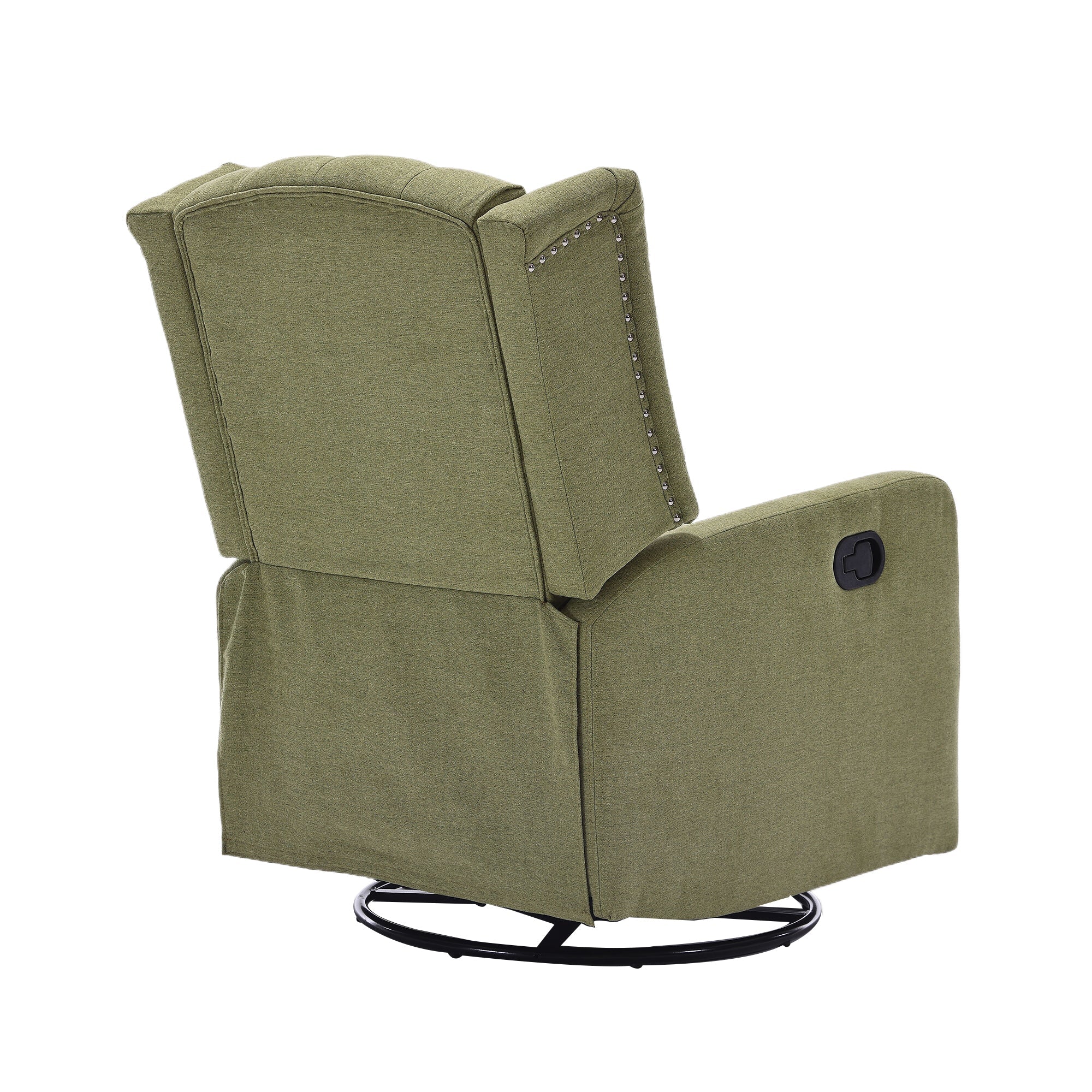 COOLMORE Rocking Recliner Chair,360 Degree Swivel Nursery Rocking Chair,Glider Chair,Modern Small Rocking Swivel Recliner Chair for Bedroom,Living Room Chair Home Theater Seat (Ovive Green)