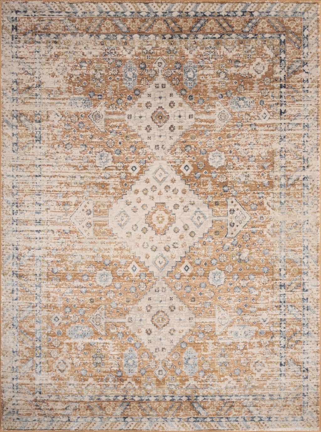 Noble GC_GEN7004 Rust 7 ft. 10 in. x 10 ft. 3 in. Area Rug