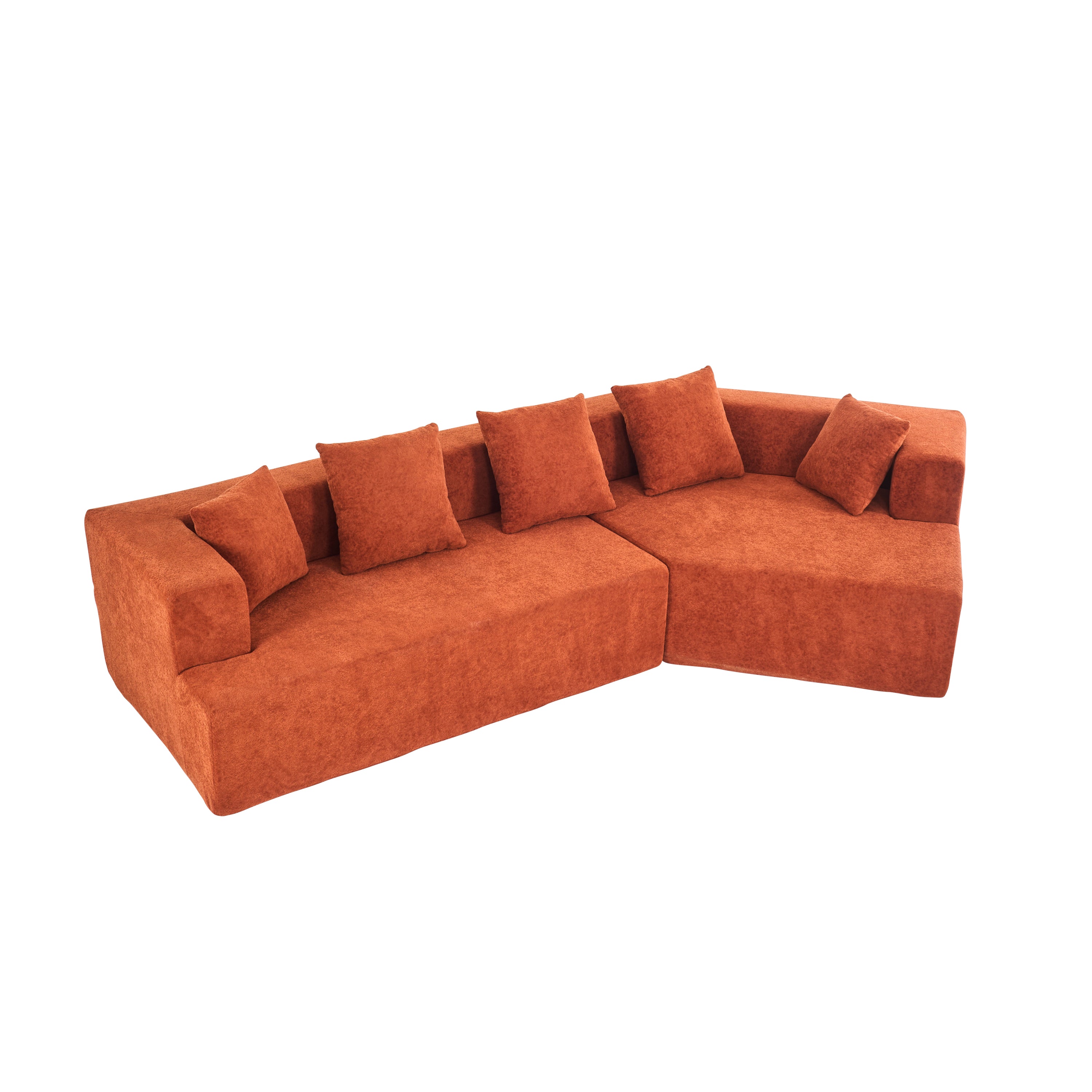 Memory Foam Couch, No Installation & Easy to Transport, Deep Seat Modern Sofa with Chenille Fabric, Couch for Living Room, Bedroom, Apartment, Home Office