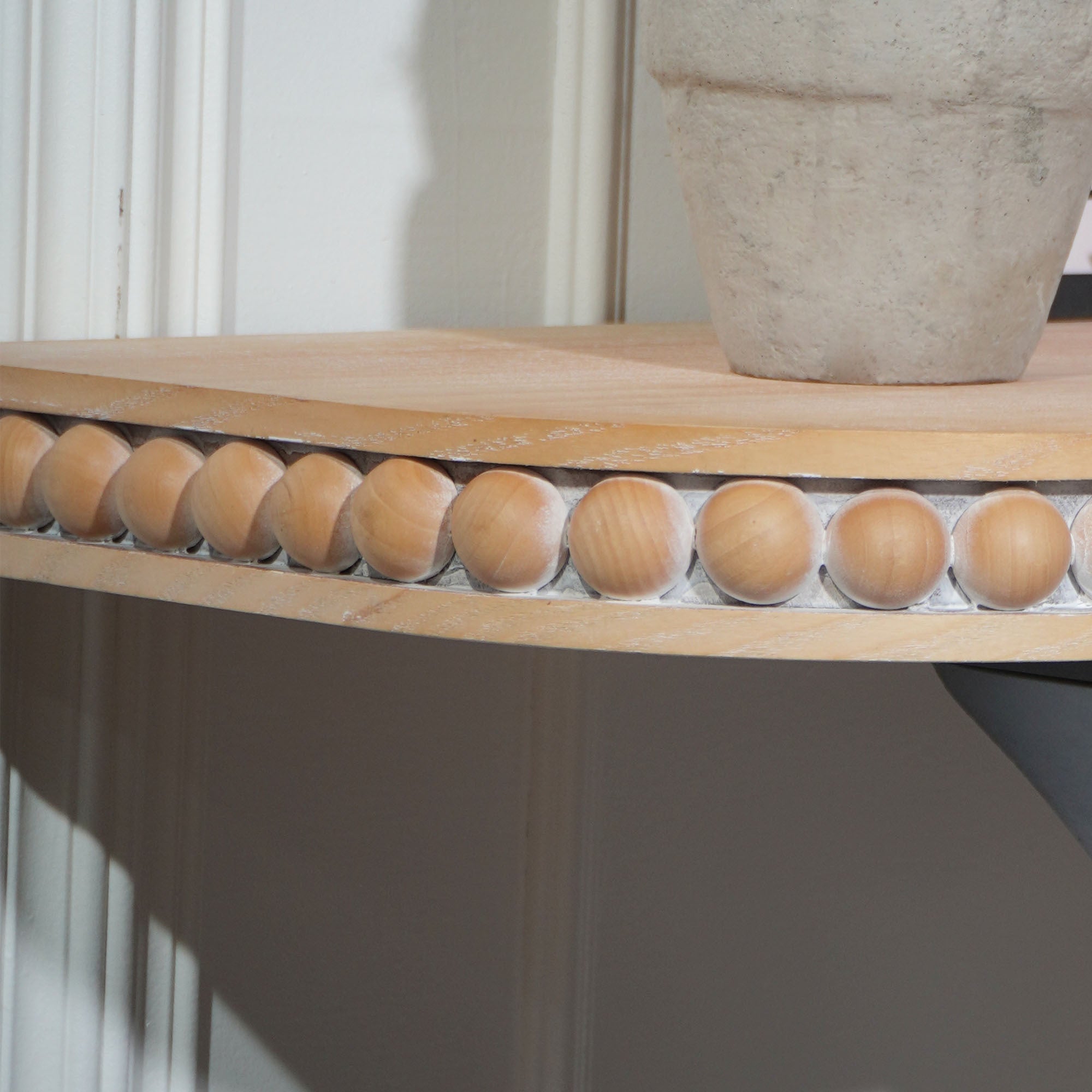 Wood Console Table, Elegant Half-Moon Console Table,35in Small Entryway Table, Thin Sofa Table, Side Table, Display Table, for Hallway, Bedroom, Living Room, Foyer