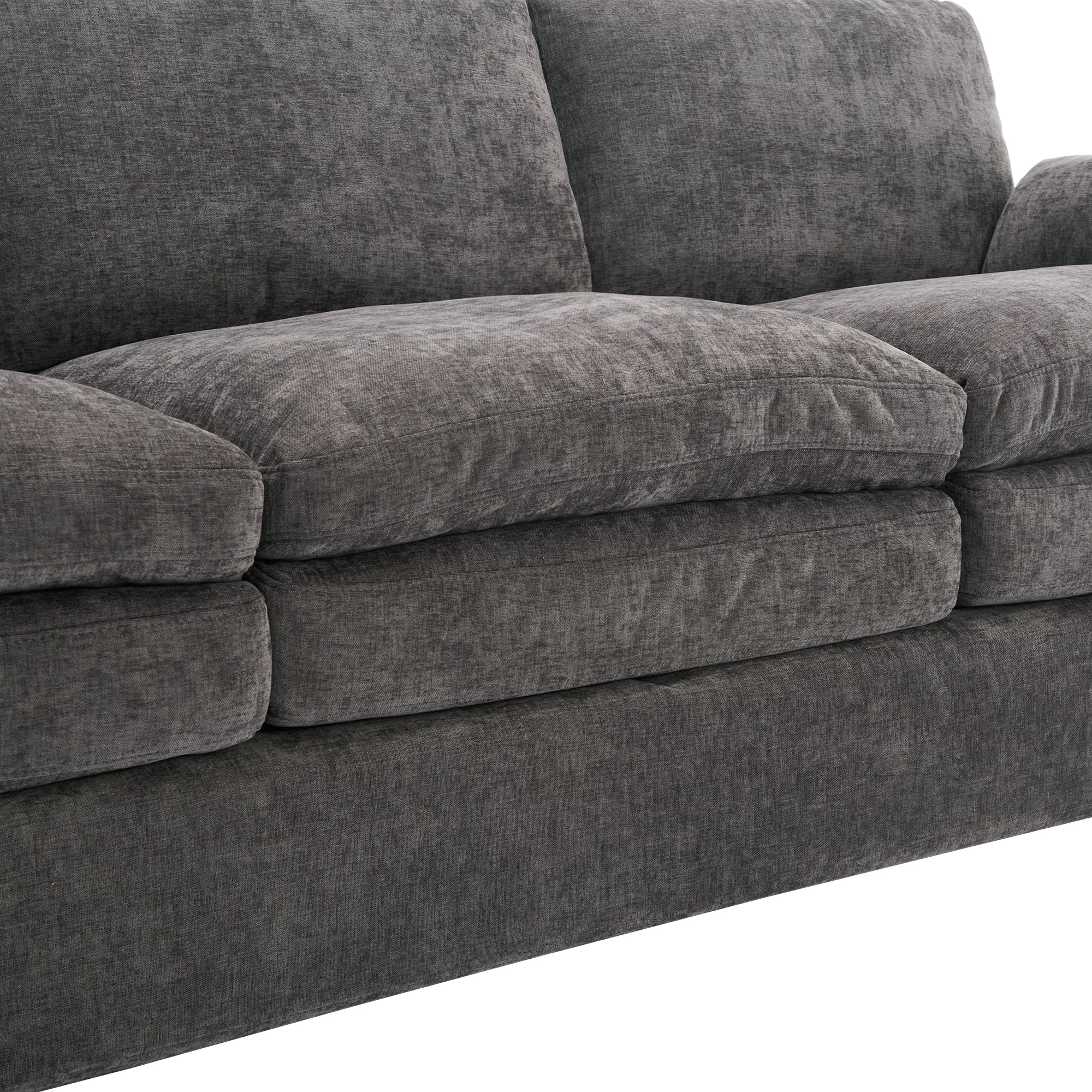 31.9' Cozy Upholstered Armchair Oversized Comfy Cloud Sofa Double Cushion Single Sofa Plush Cushion Armchair for Living Room, Grey