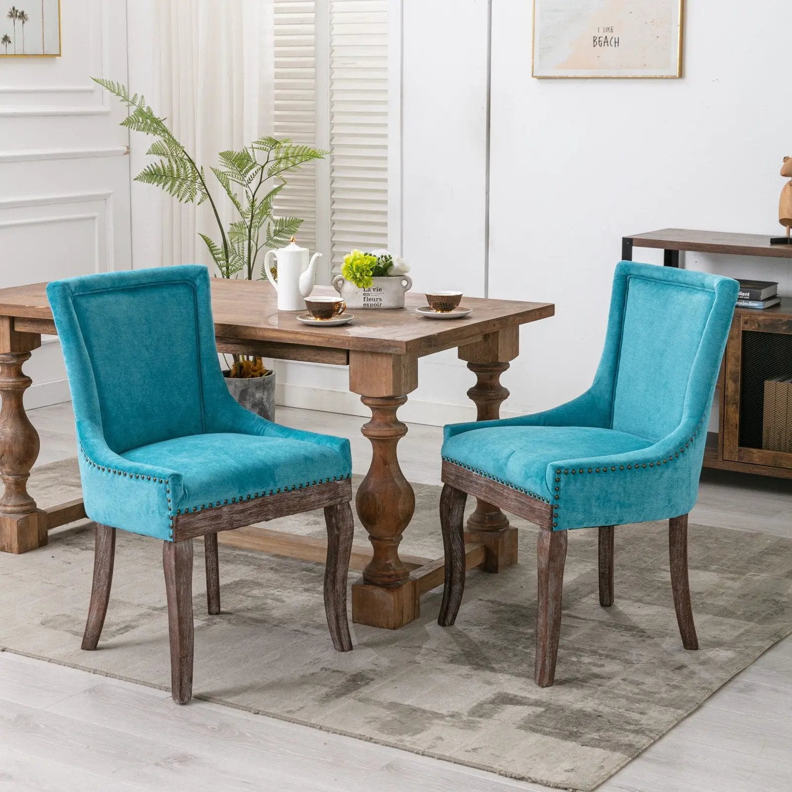 Ultra - Side Dining Chair, Nail Head (Set of 2)