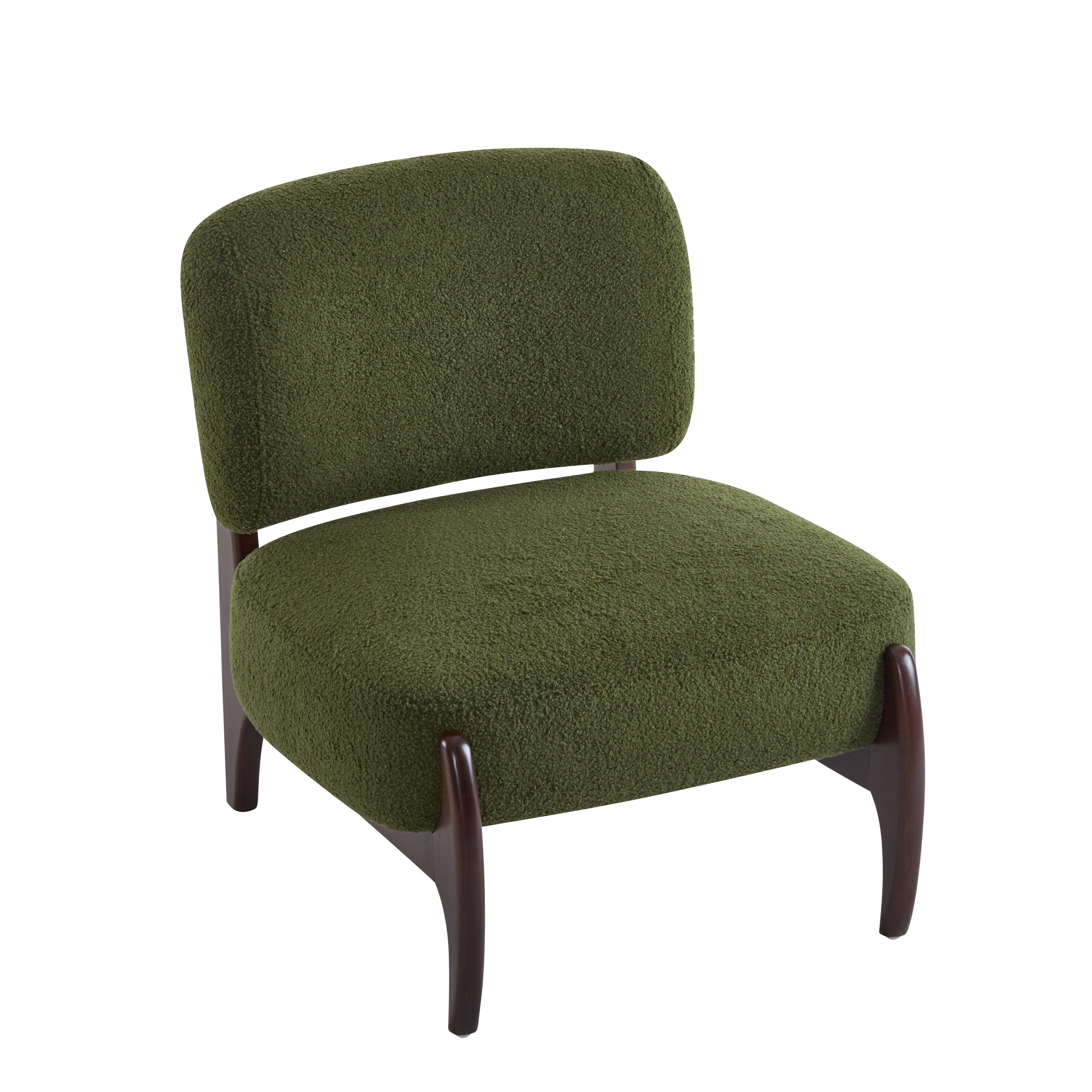 [Set of 2] 25.5' Modern Boucle Lounge Chair with Solid Wood Frame, Soft and Durable Boucle Upholstery, Perfect for Living Room, Bedroom, or Office