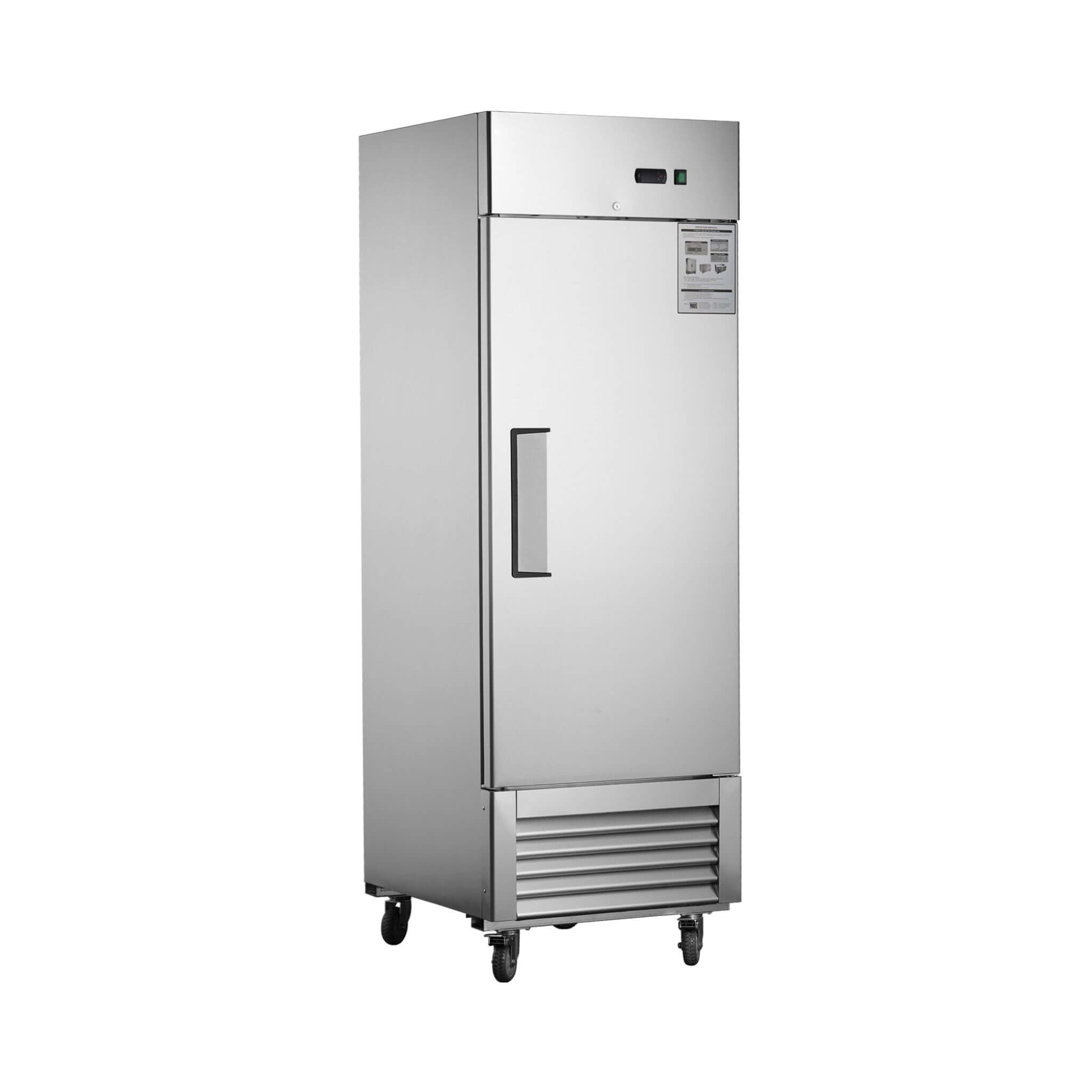 27-Inch 8.7 Cu.Ft Commercial Upright Stainless Steel Reach-In Freezer (SAK43815)