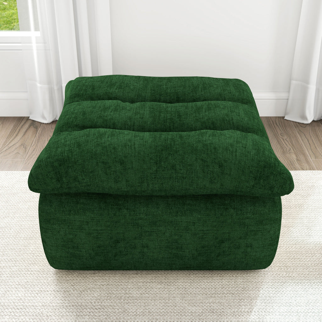 Lazy Floor Sofa,Modern armless and backless sofa chair,Comfy Accent Bean Bag Couch,suitable for living room bedroom office-Green