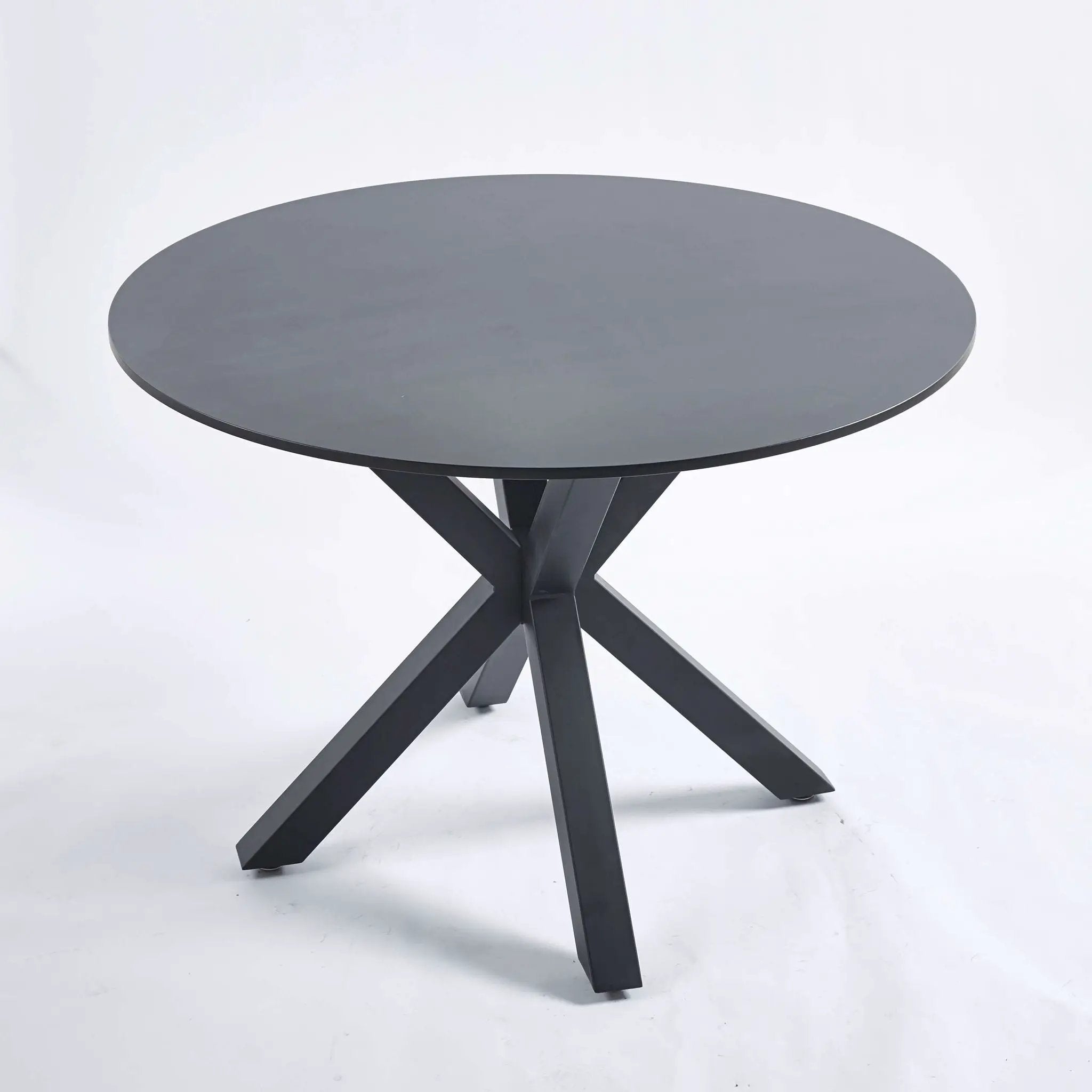 Table Mid-Century Dining Table For 4 - 6 People With Round Table Top, Pedestal Dining Table, End Table Leisure Coffee Table, Cross Leg