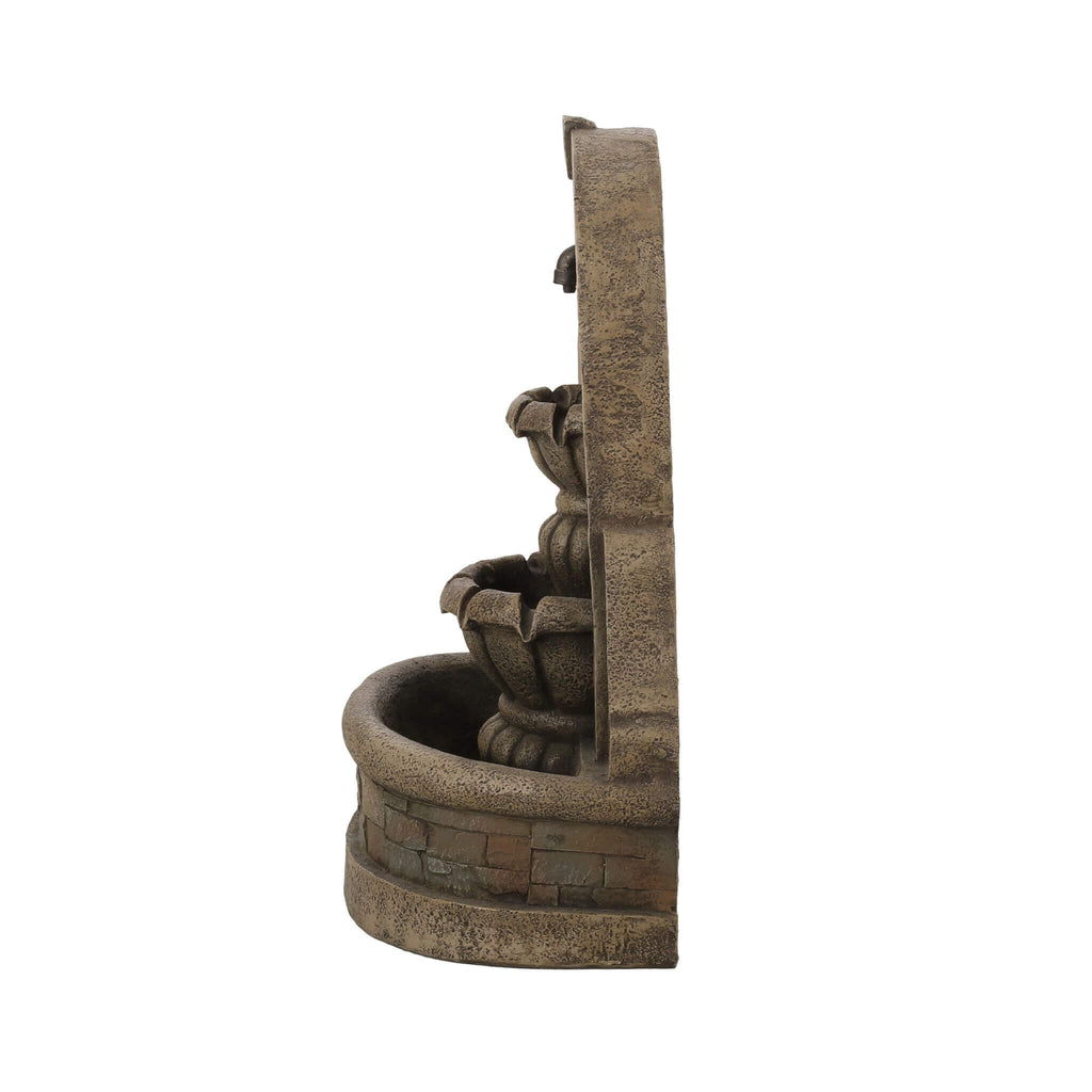 29" Tall Outdoor Weather-Resistant Faux Stone Floor Fountain (SAK63421)