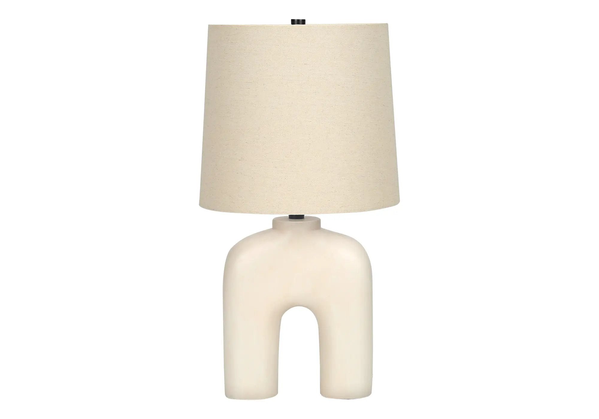 Lighting, 25'h, Table Lamp, Cream Resin, Beige Shade, Modern