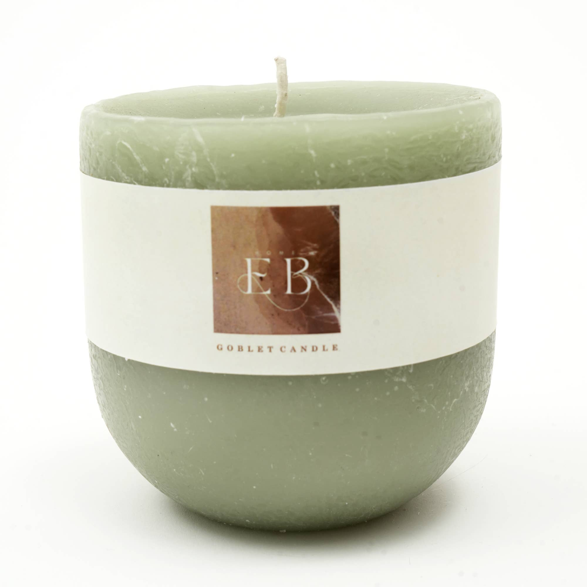 Goblet Green Pillar Candle 4'x4' – Elegant Home Décor Candle