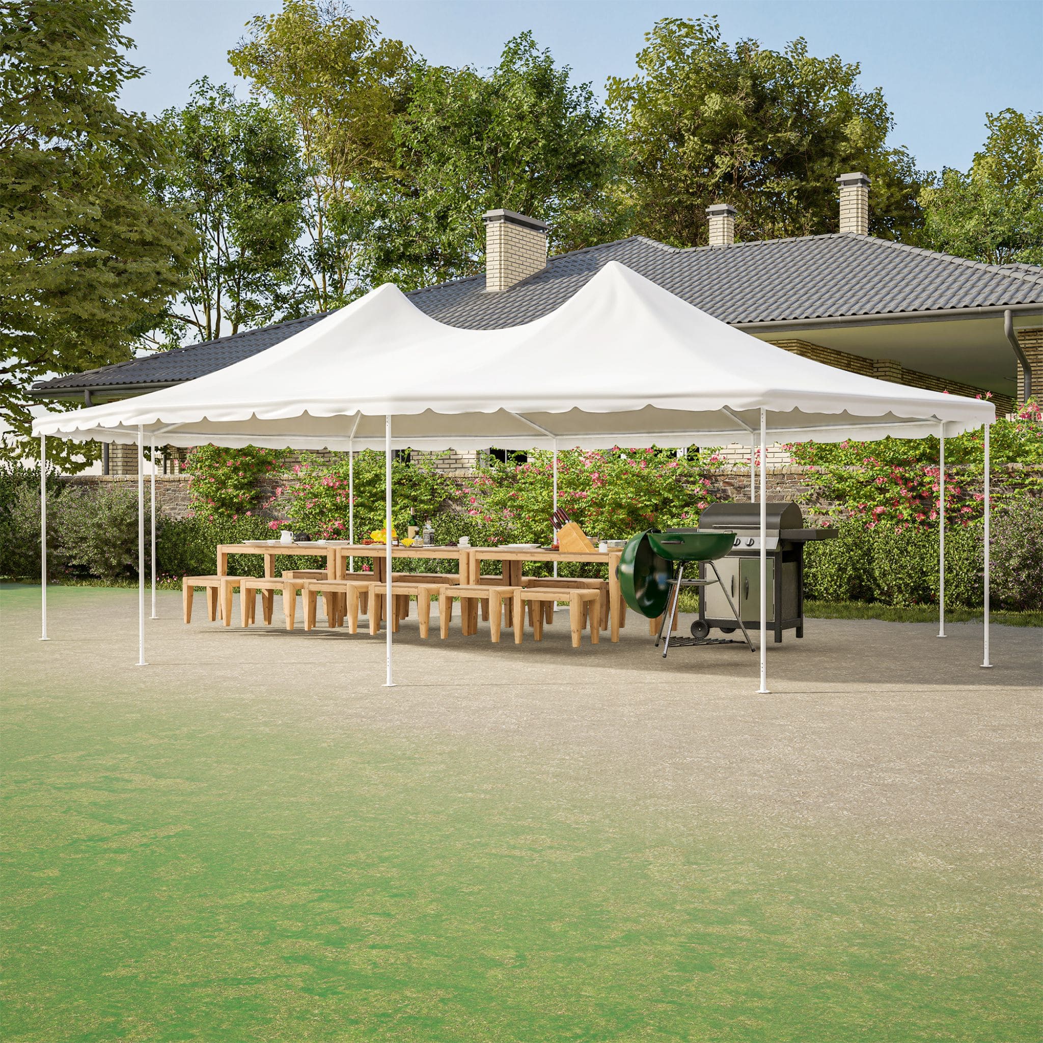 [29X21FT] Extra Large Heavy-Duty Outdoor Waterproof Party, Wedding Tent With Steel Frame (SAK53821)