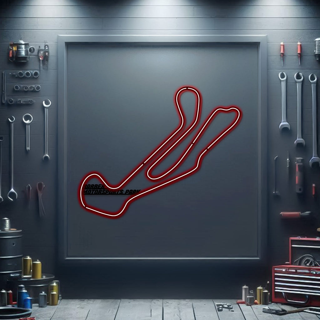 Barber Motosports Park Metal Neon Race Track  - MTN0119