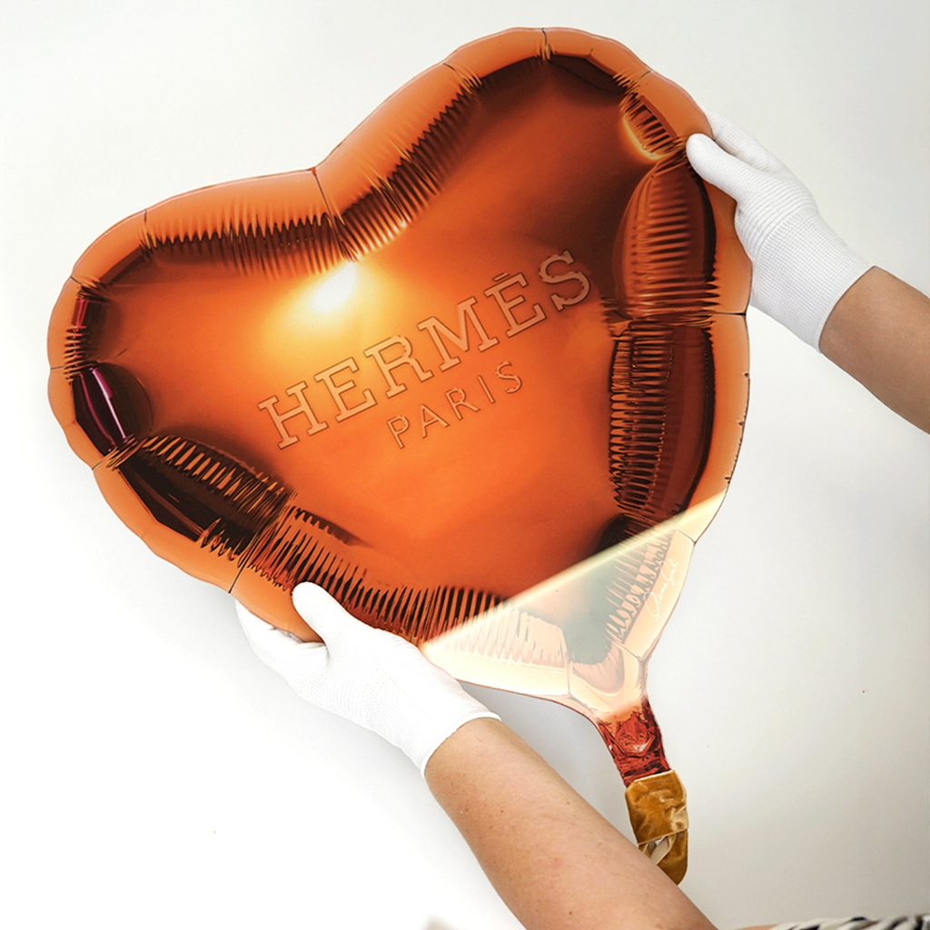 Designer-Inspired Luxe Acrylic Balloon Wall Art with Ribbon