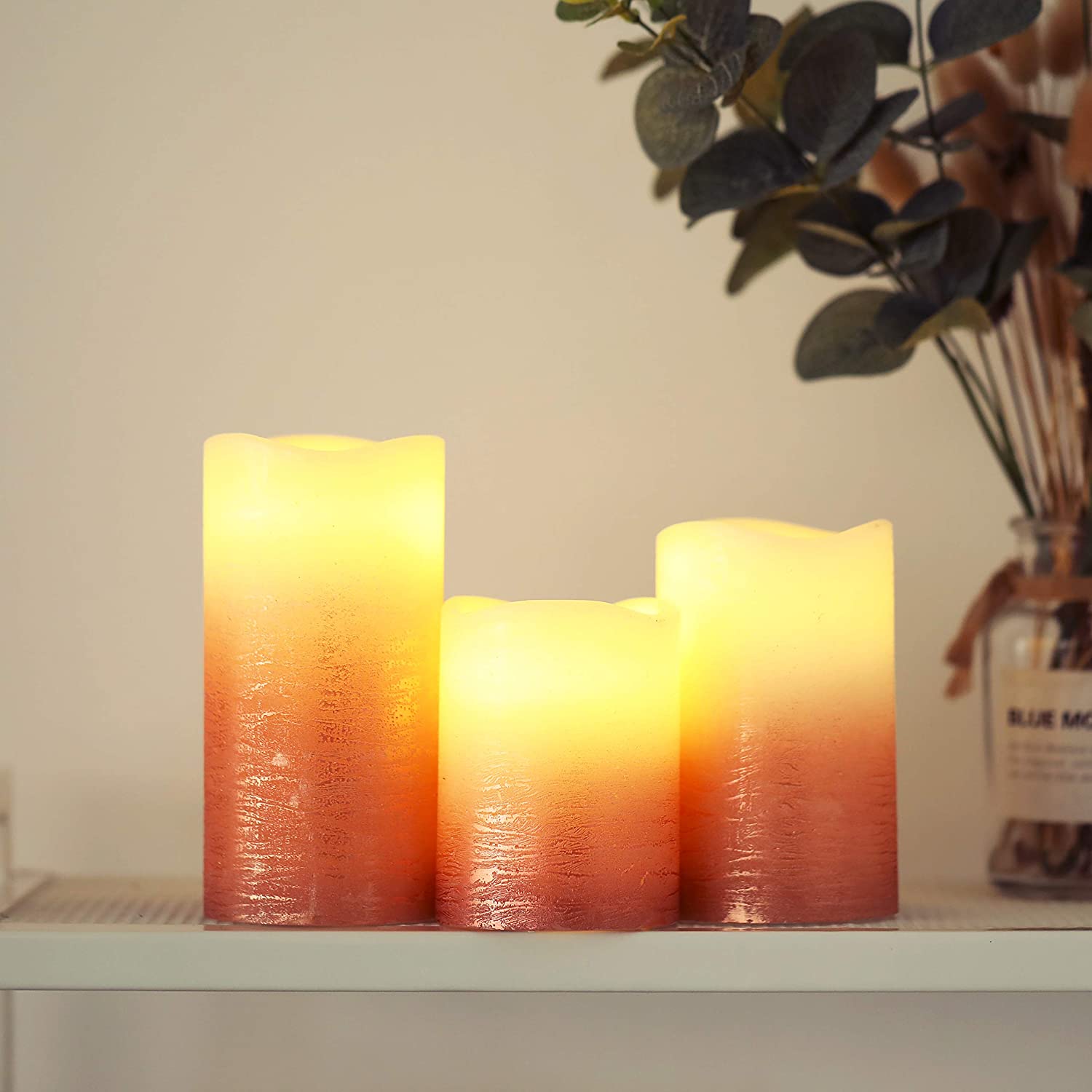 Real Wax Battery Powered Candle（Set of 3）