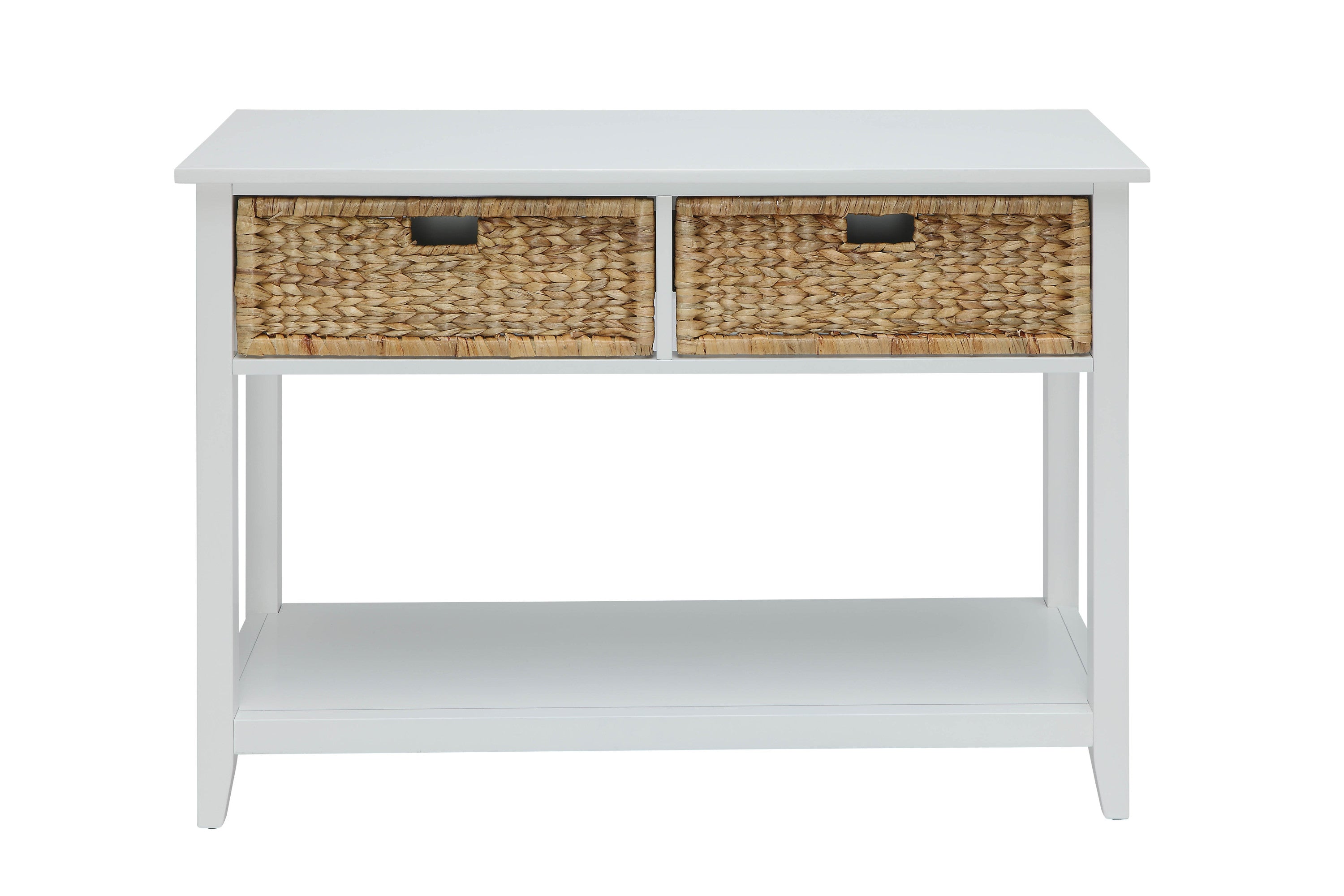 Flavius White Finish Console Table