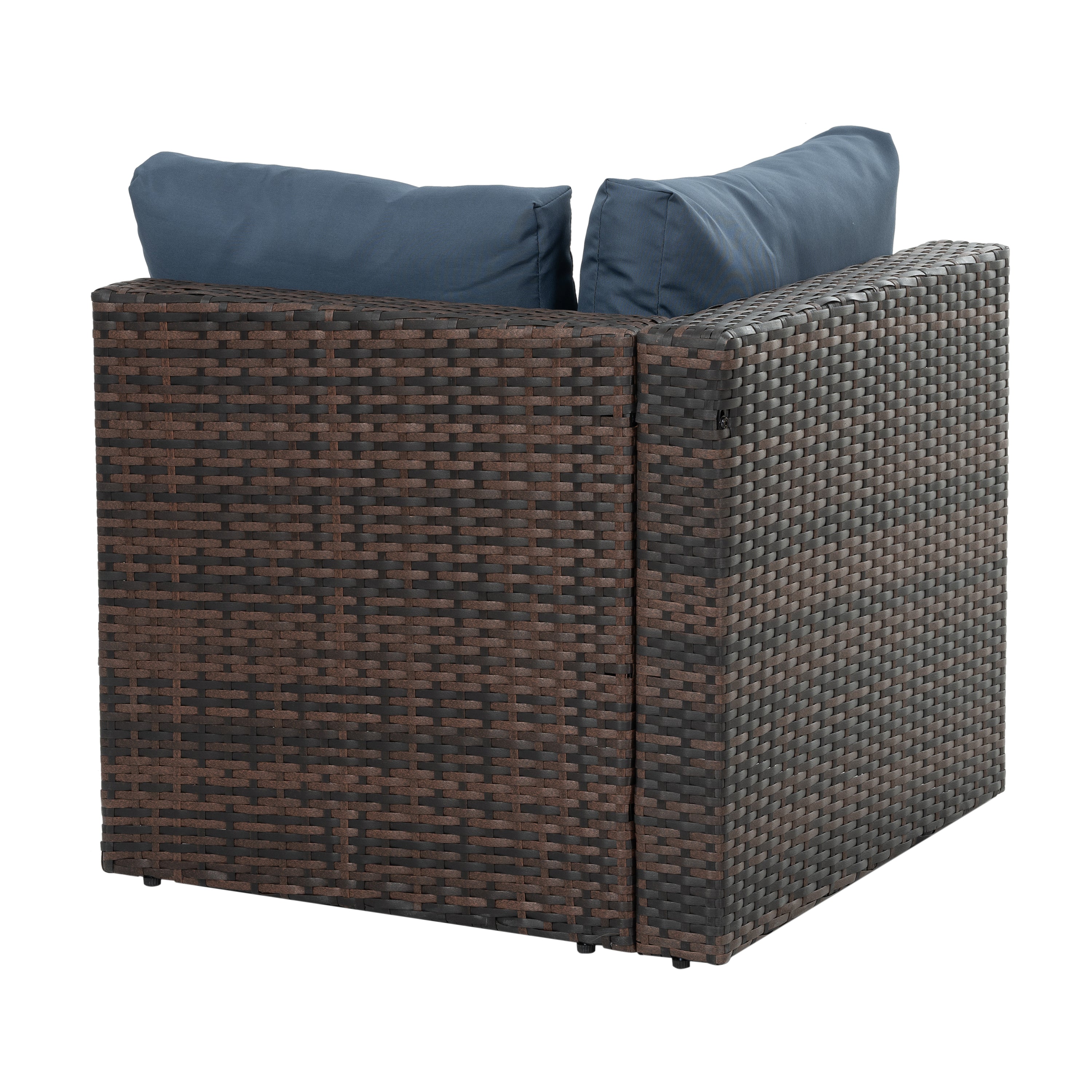 Patio Furniture, Outdoor Furniture, Seasonal PE Wicker Furniture, 5 Set Wicker Furniture With Tempered Glass Coffee Table