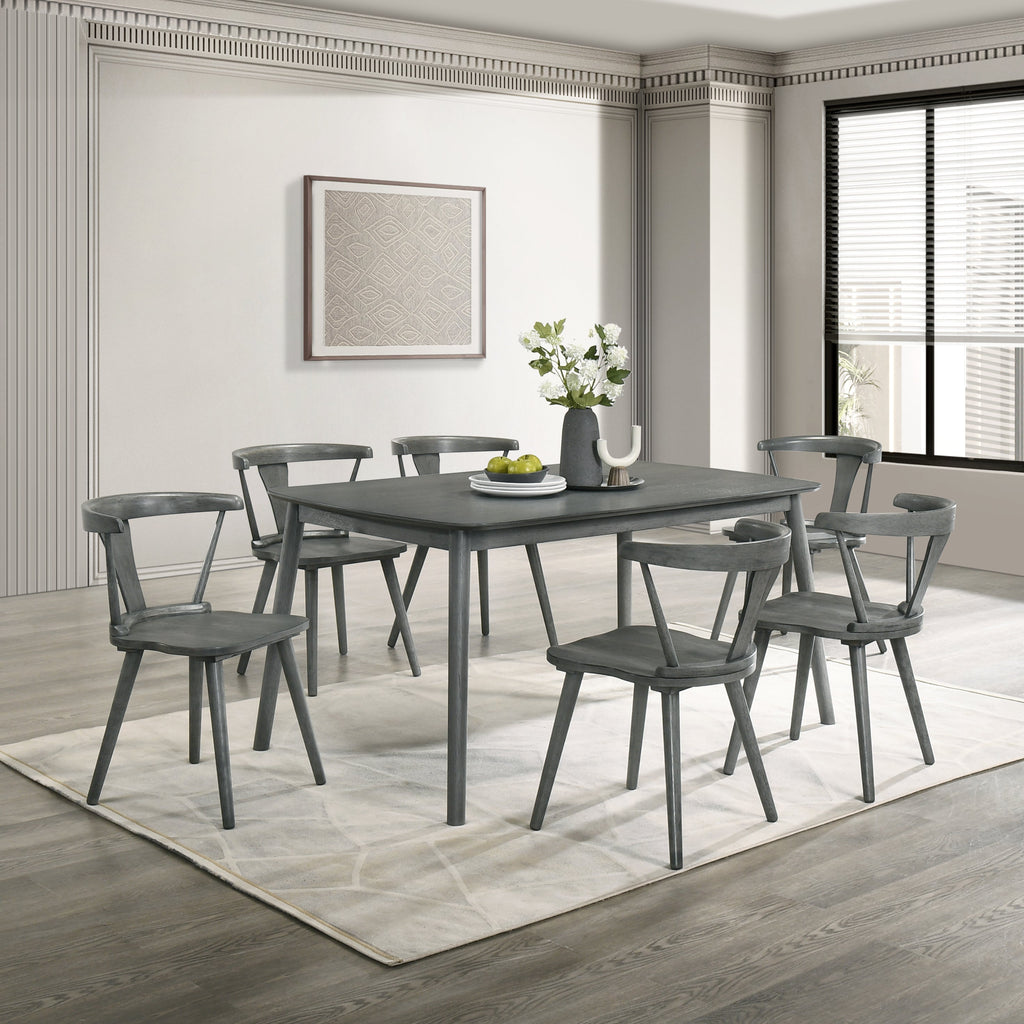 [Set of 2] Rustic Farmhouse Dining Chairs, Solid Wood Side Chairs for Kitchen & Dining Room, Easy Assembly