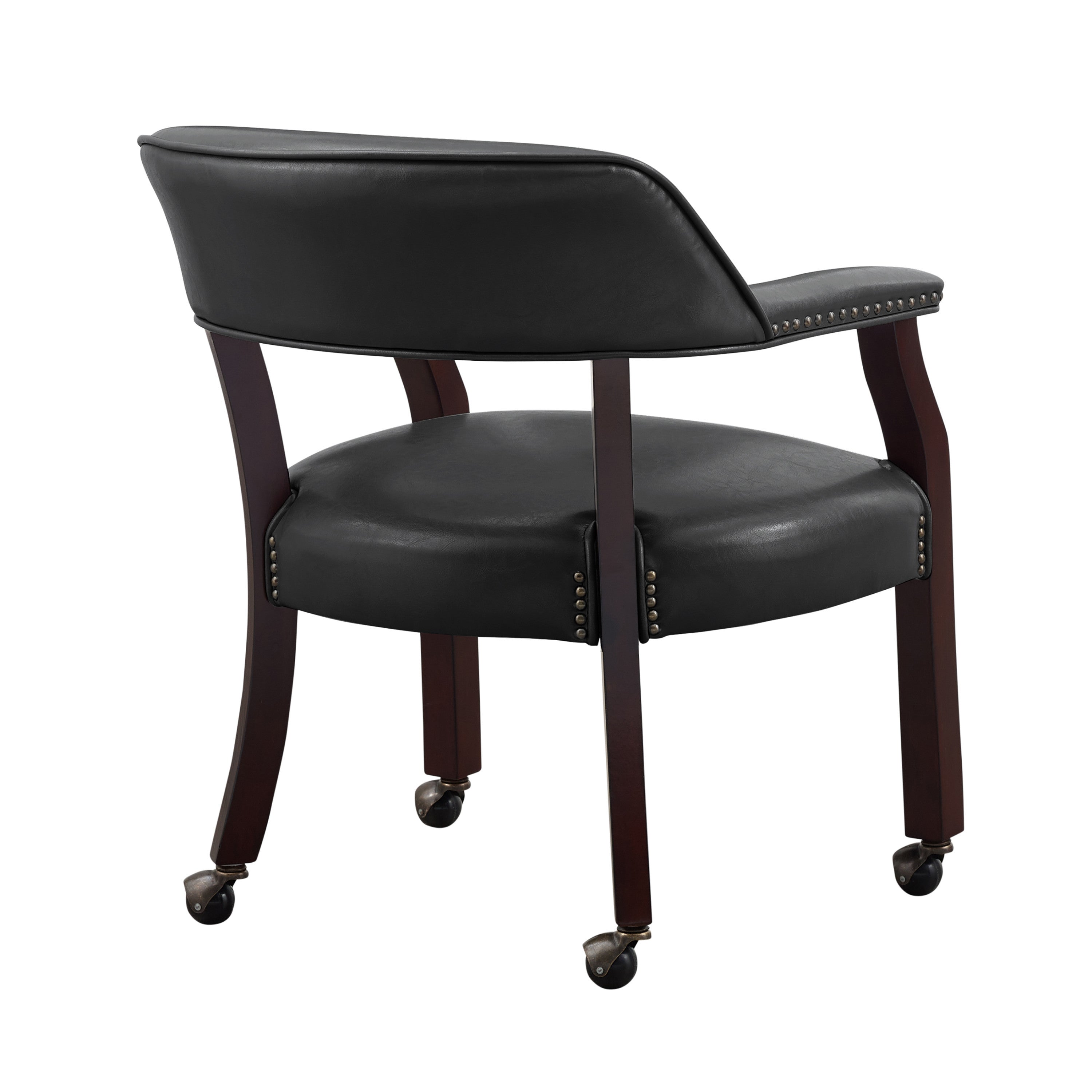 Tournament - Arm Chair With Casters - Medium Cherry