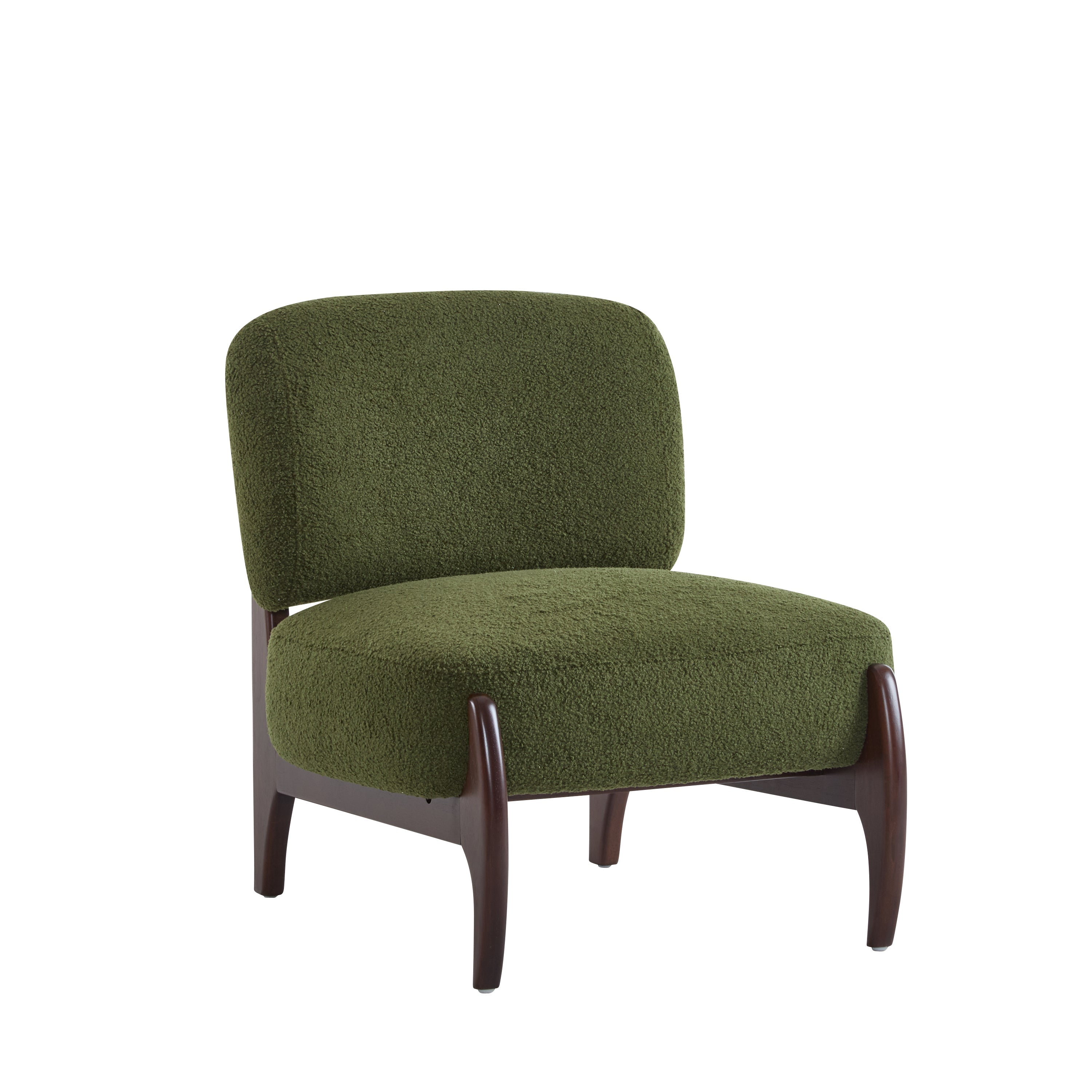 [Set of 2] 25.5' Modern Boucle Lounge Chair with Solid Wood Frame, Soft and Durable Boucle Upholstery, Perfect for Living Room, Bedroom, or Office