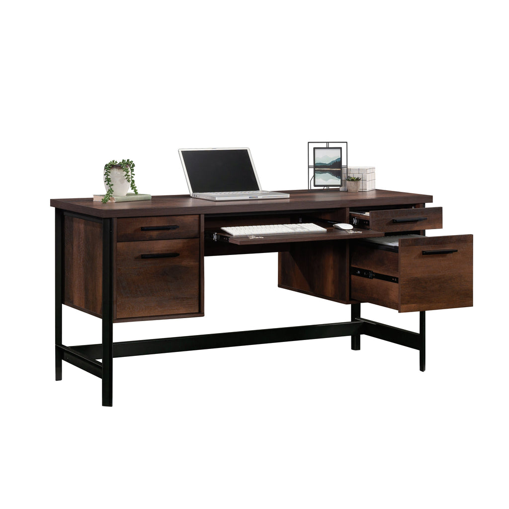 Computer Desk, Brown finish