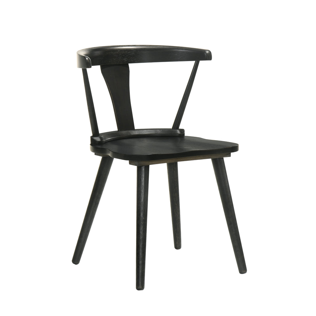 [Set of 2] Rustic Farmhouse Dining Chairs, Solid Wood Side Chairs with Easy Assembly